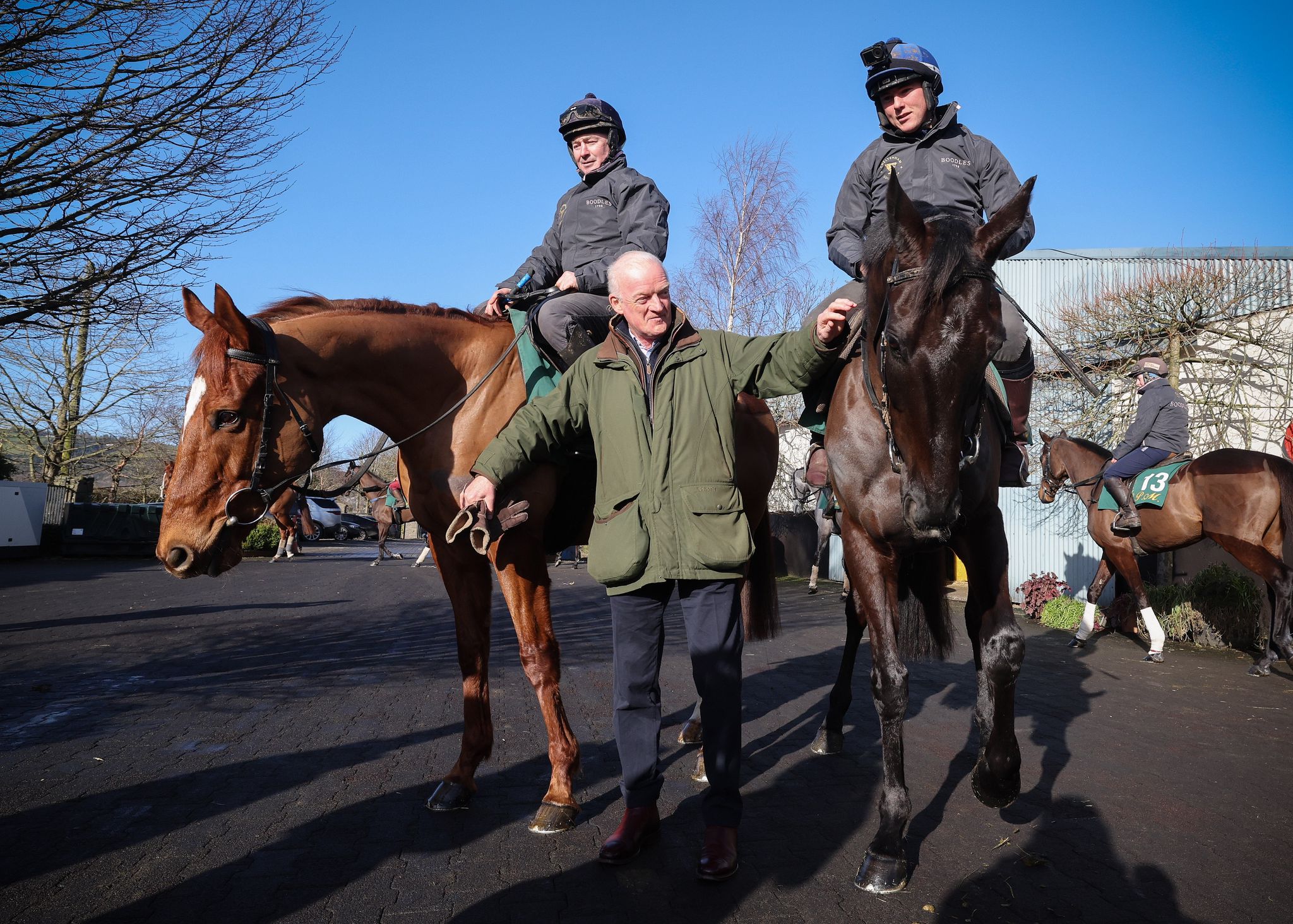 Galopin Des Champs (right) will bid for a Gold Cup hat-trick