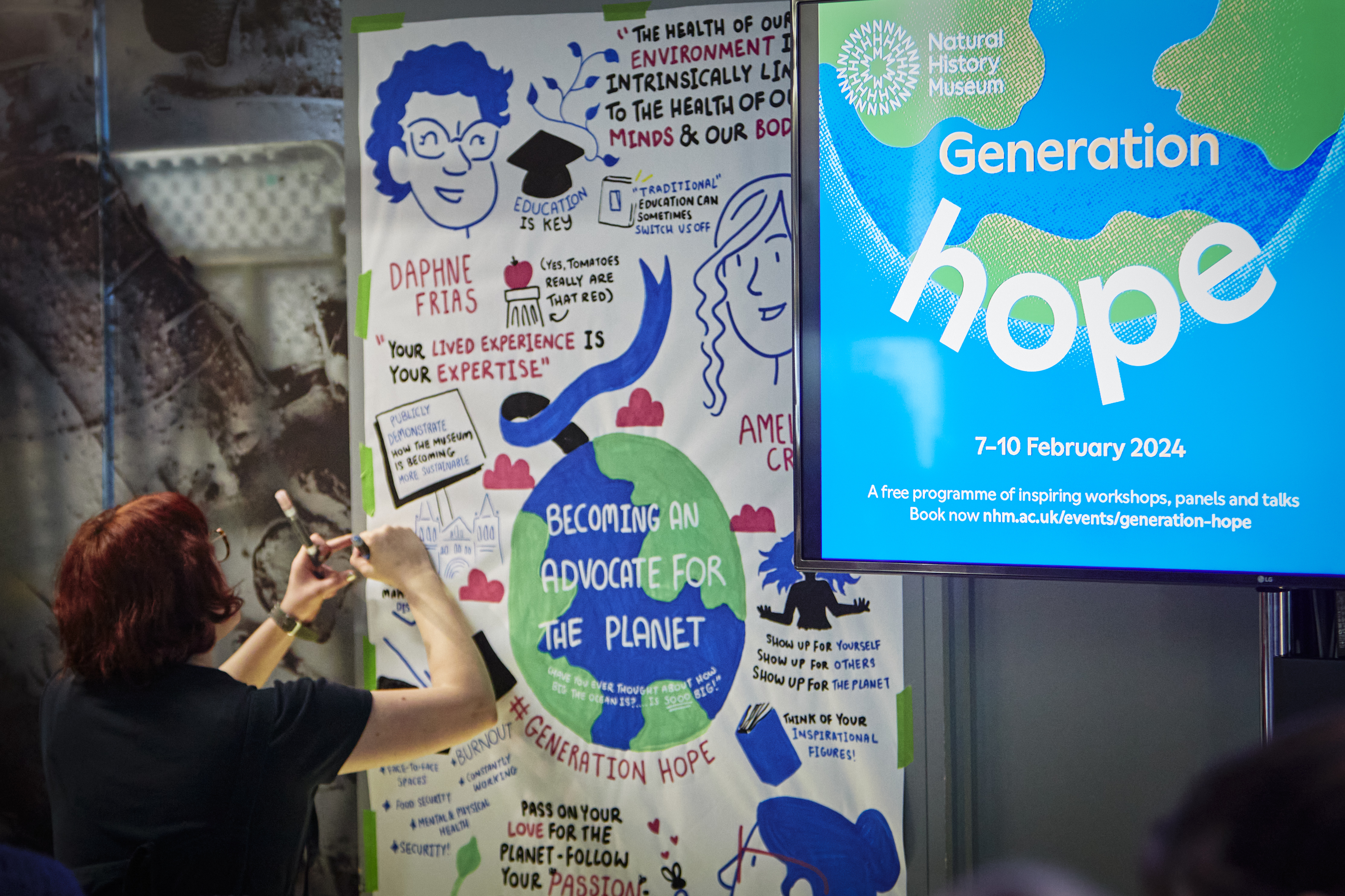 A celebration event as part of the Natural History Museum's youth climate programme, Generation Hope