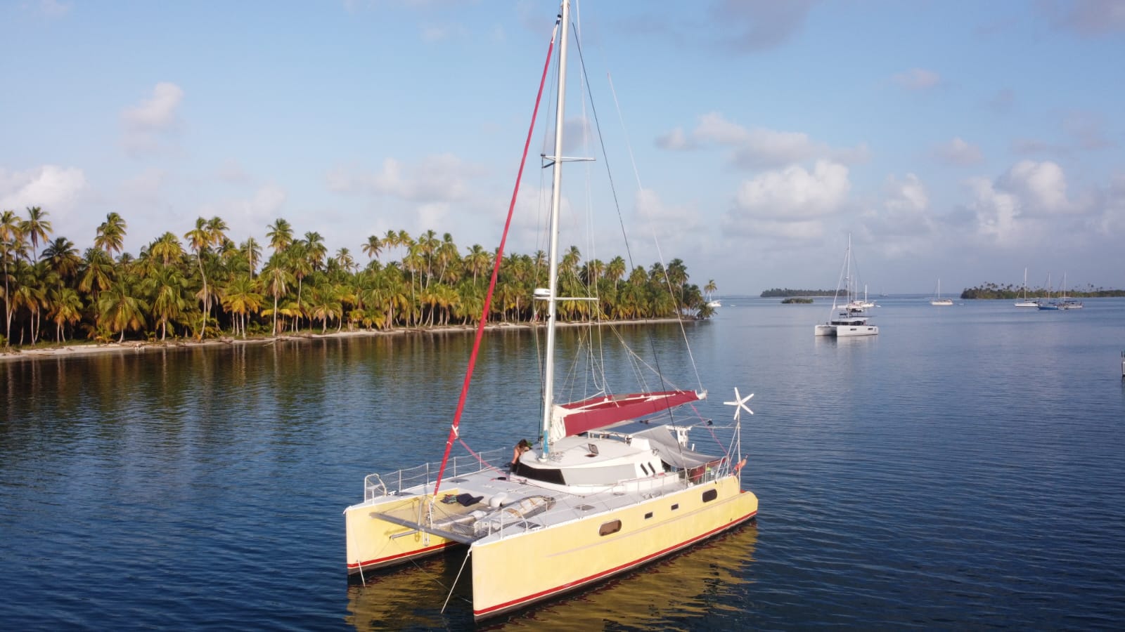 A catamaran boat