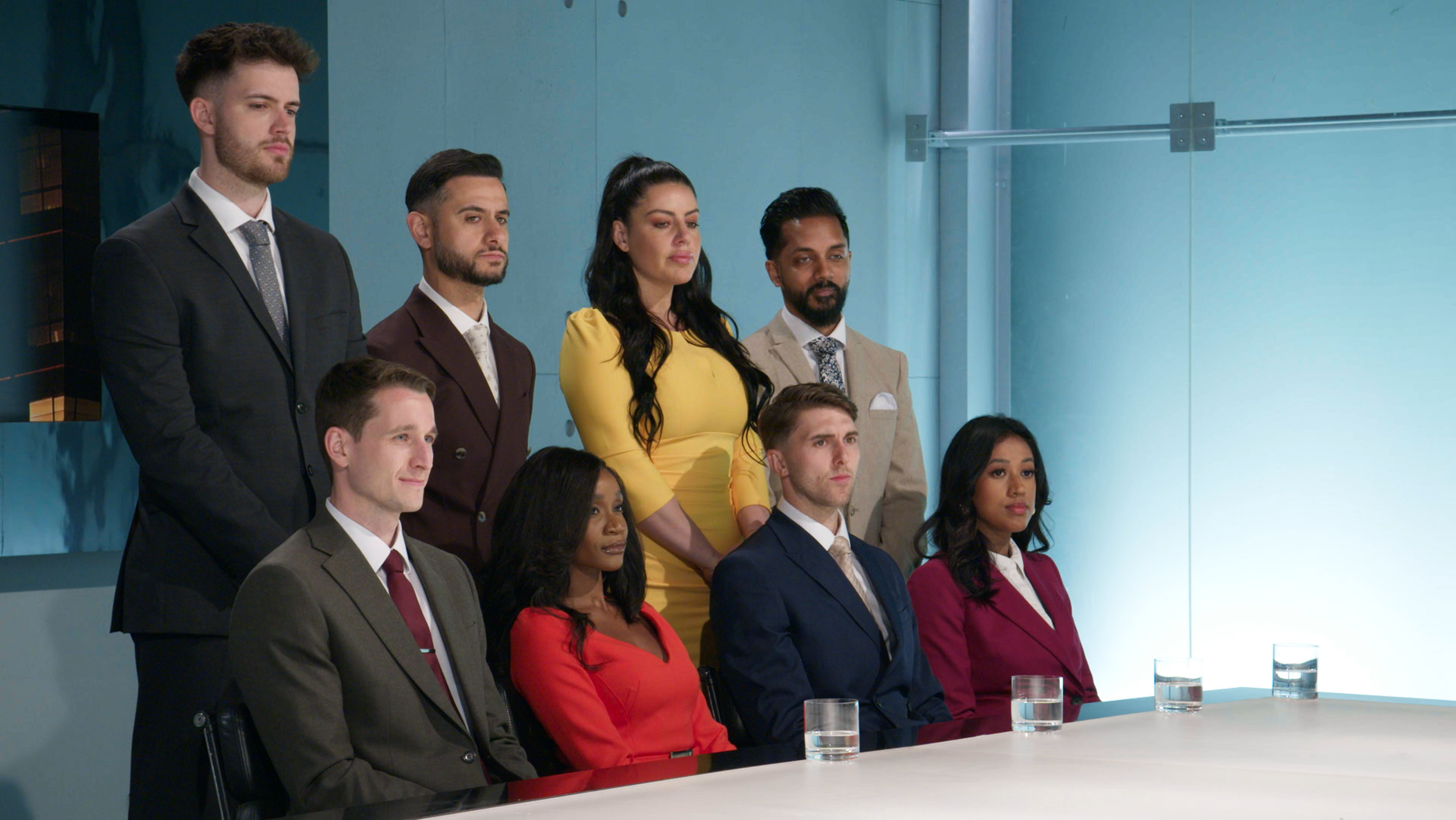 The Apprentice candidates in the boardroom