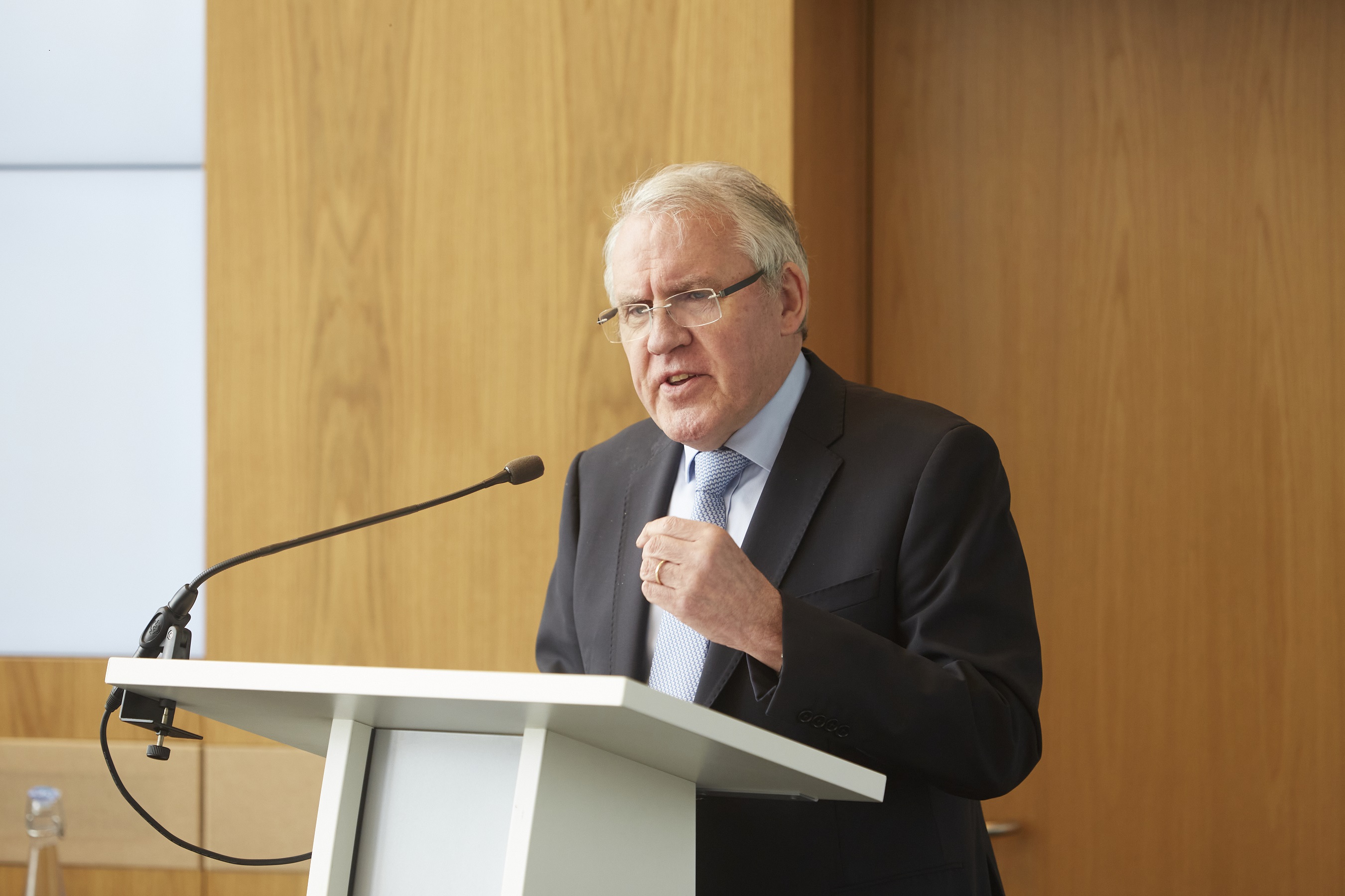 Professor Peter Watson speaking from a lectern