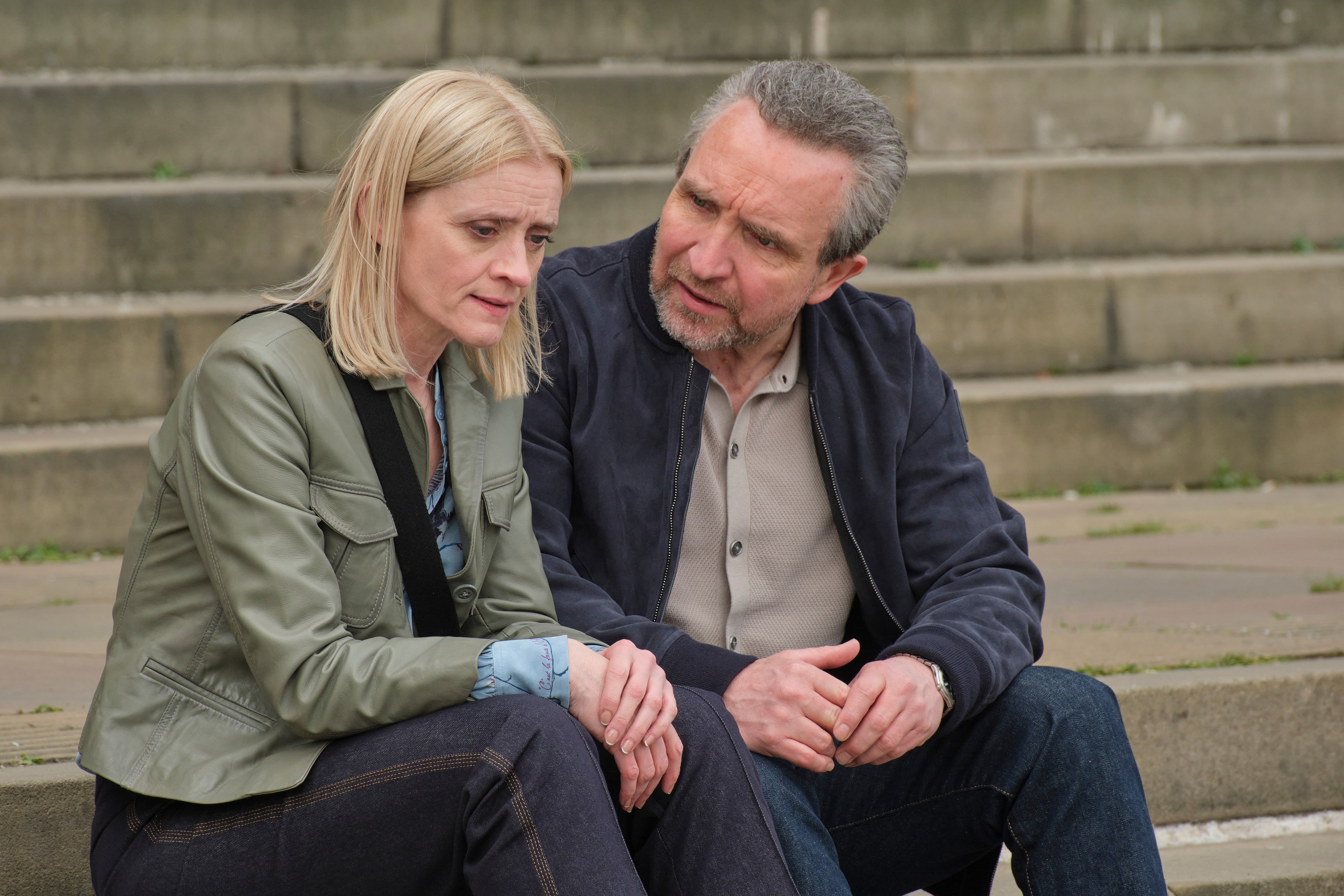 Christine (Anne-Marie Duff) and Stephen (Eddie Marsan) (BBC)