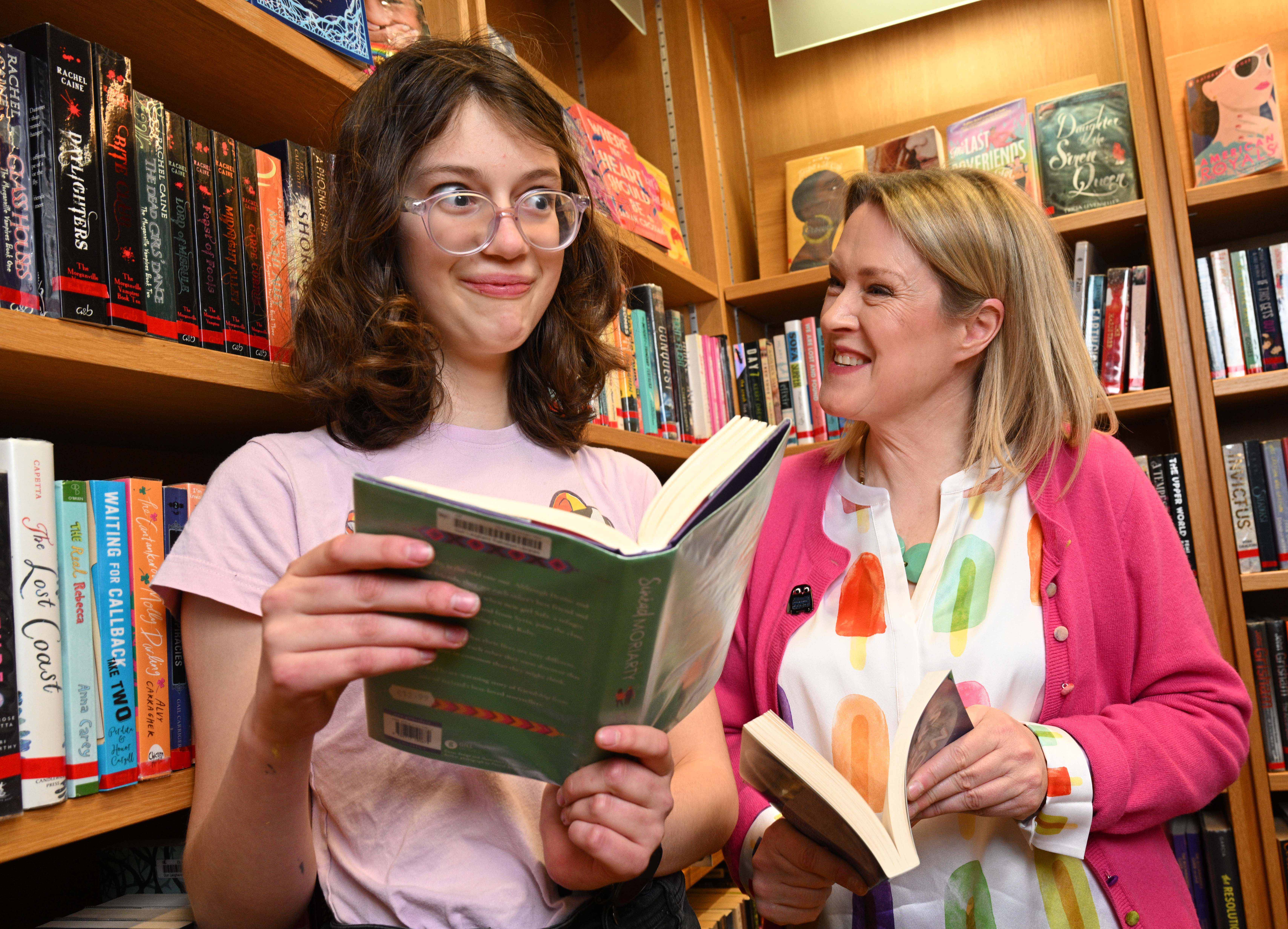 Emilia Kuroczko, 13, with Sarah Webb