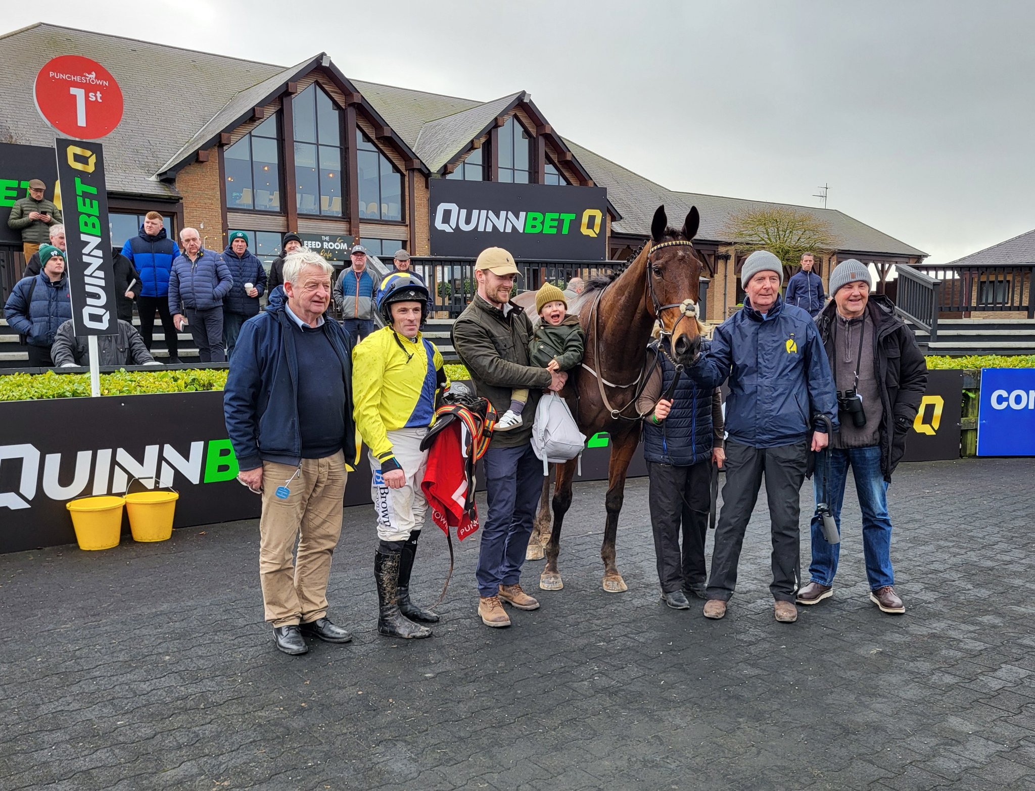 William Munny with connections after winning at Punchestown