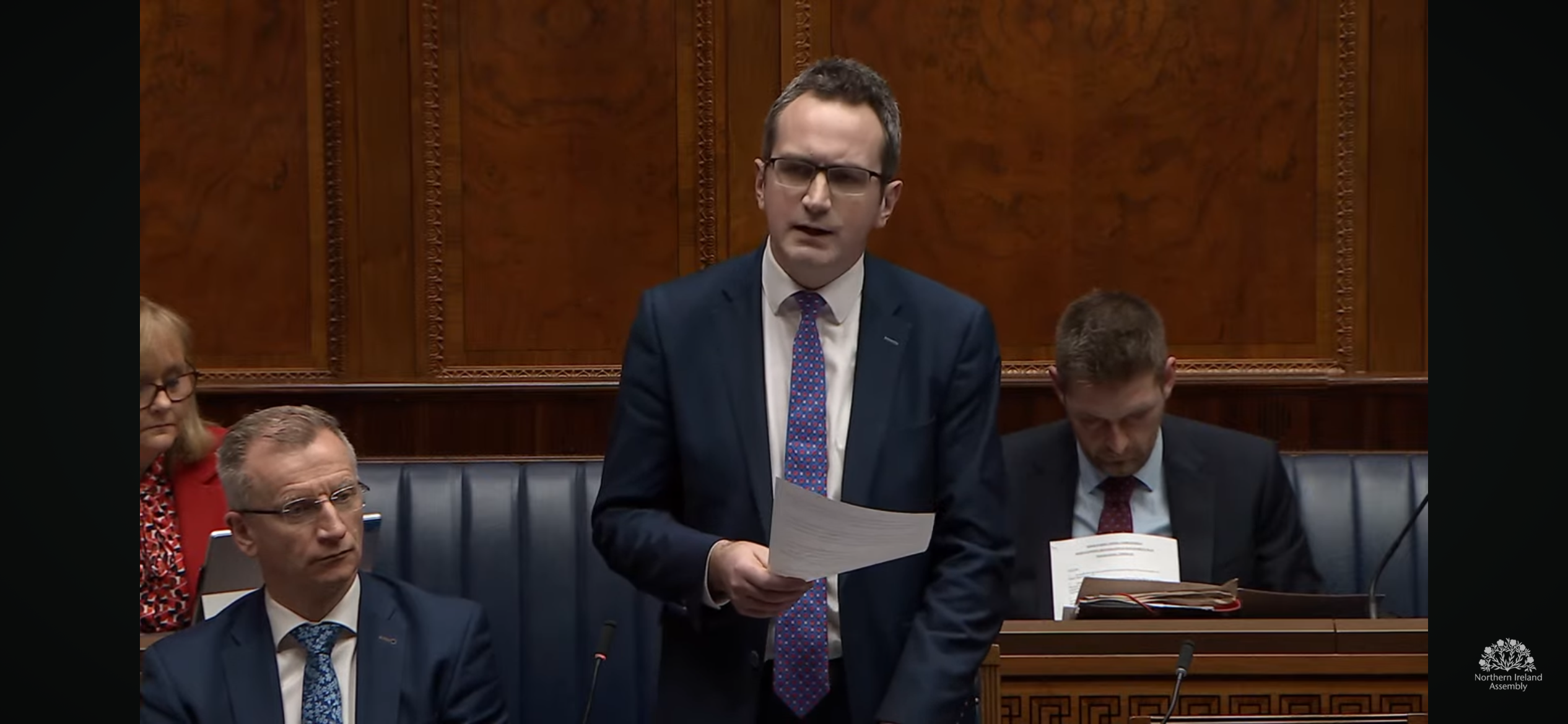 DUP MLA Stephen Dunne speaking during a sitting of the Northern Ireland Assembly at Stormont, Belfast