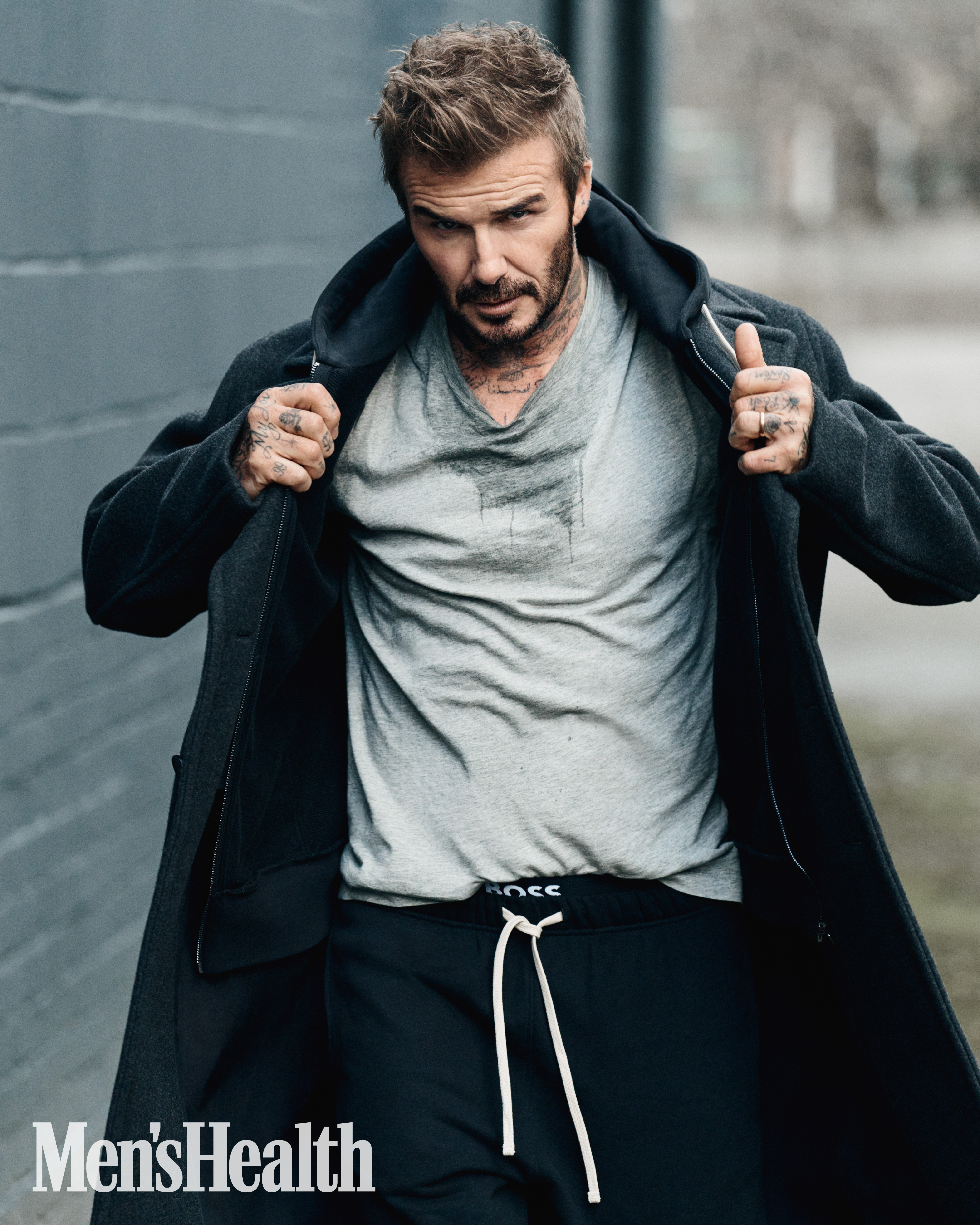 Beckham married Spice Girls star Victoria Beckham. (Scott Trindle / Men’s Health’ )