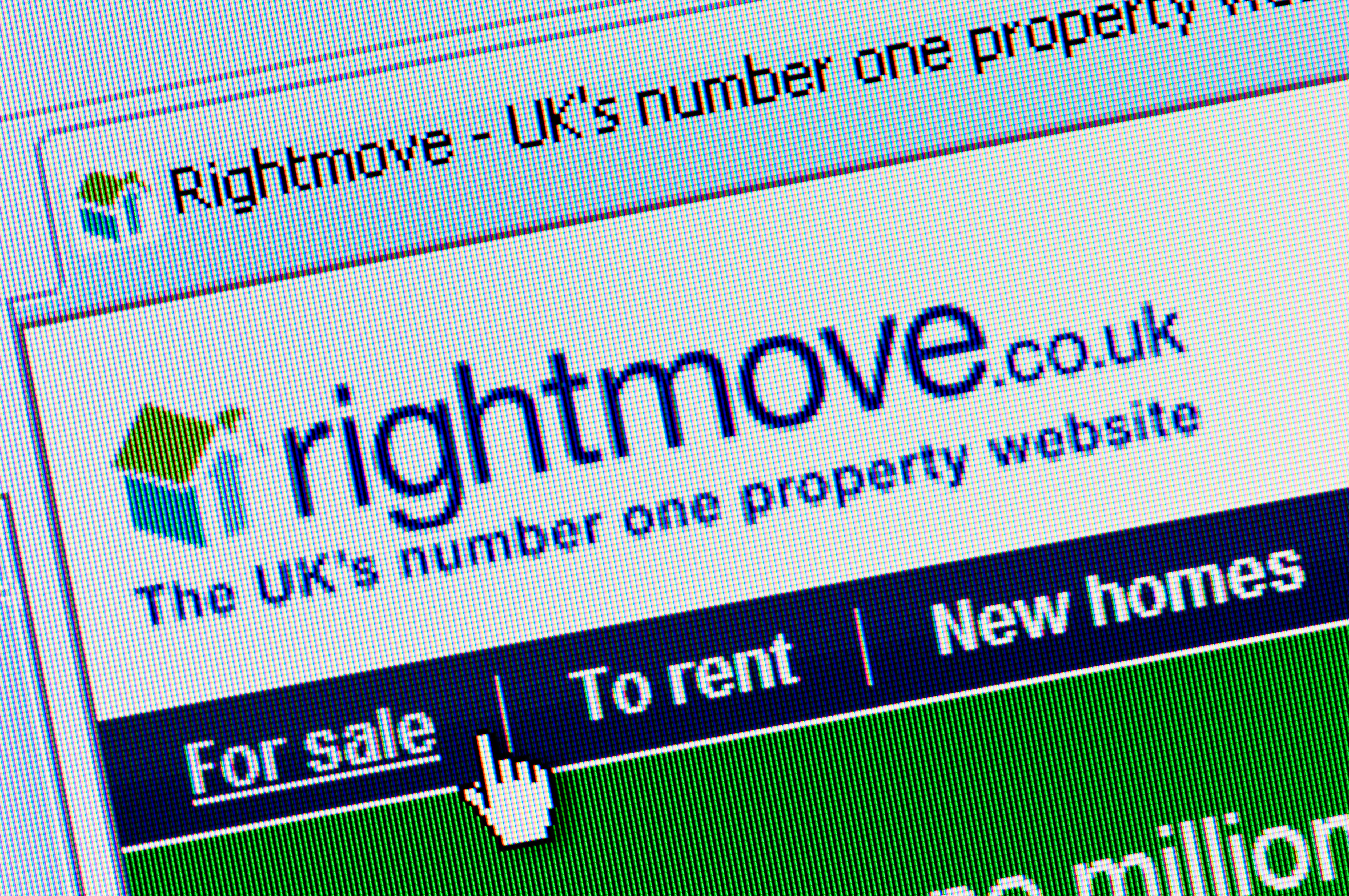 Screenshot of Rightmove property search website 