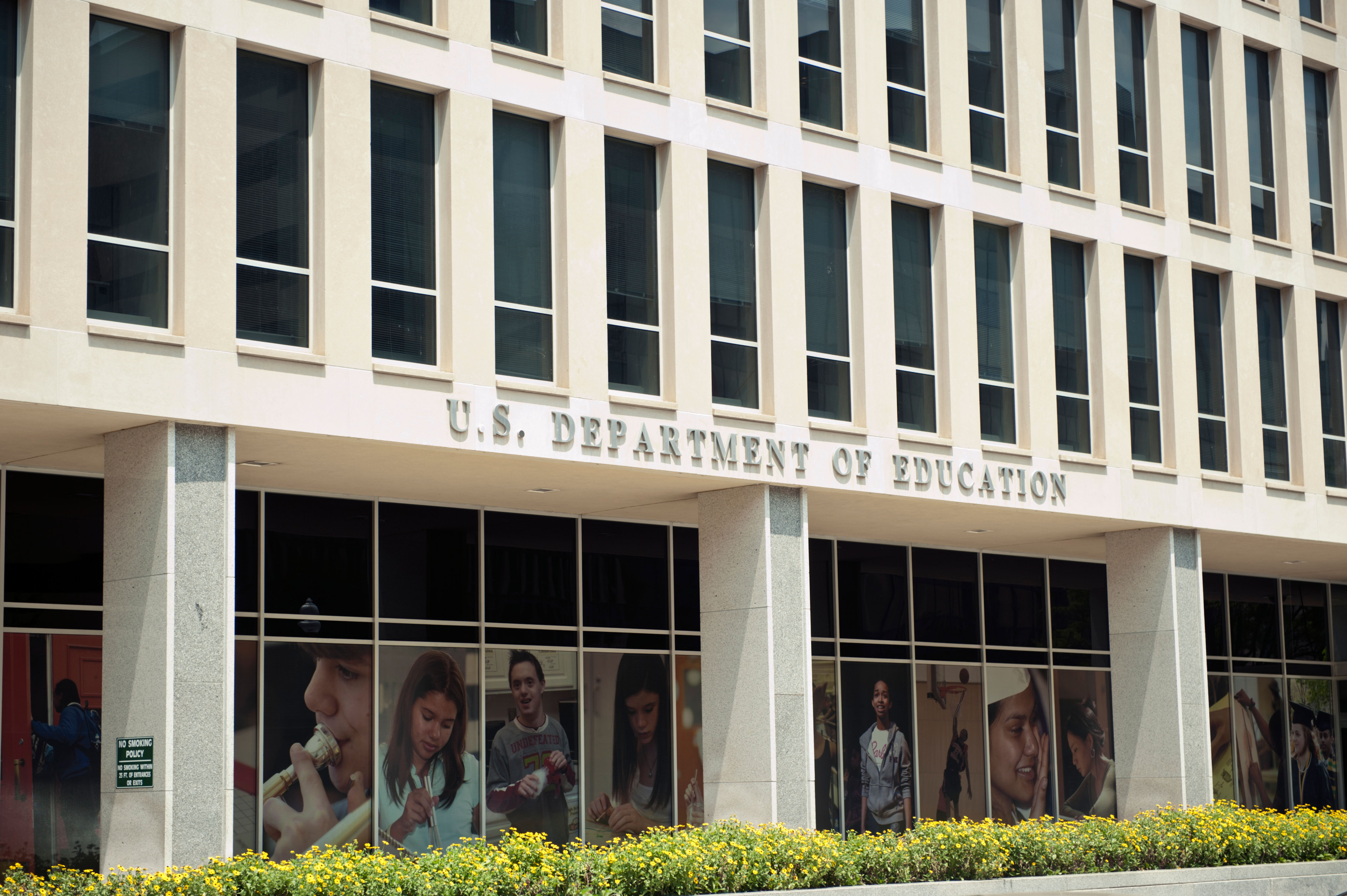 Exterior of the US Department of Education building in Washington