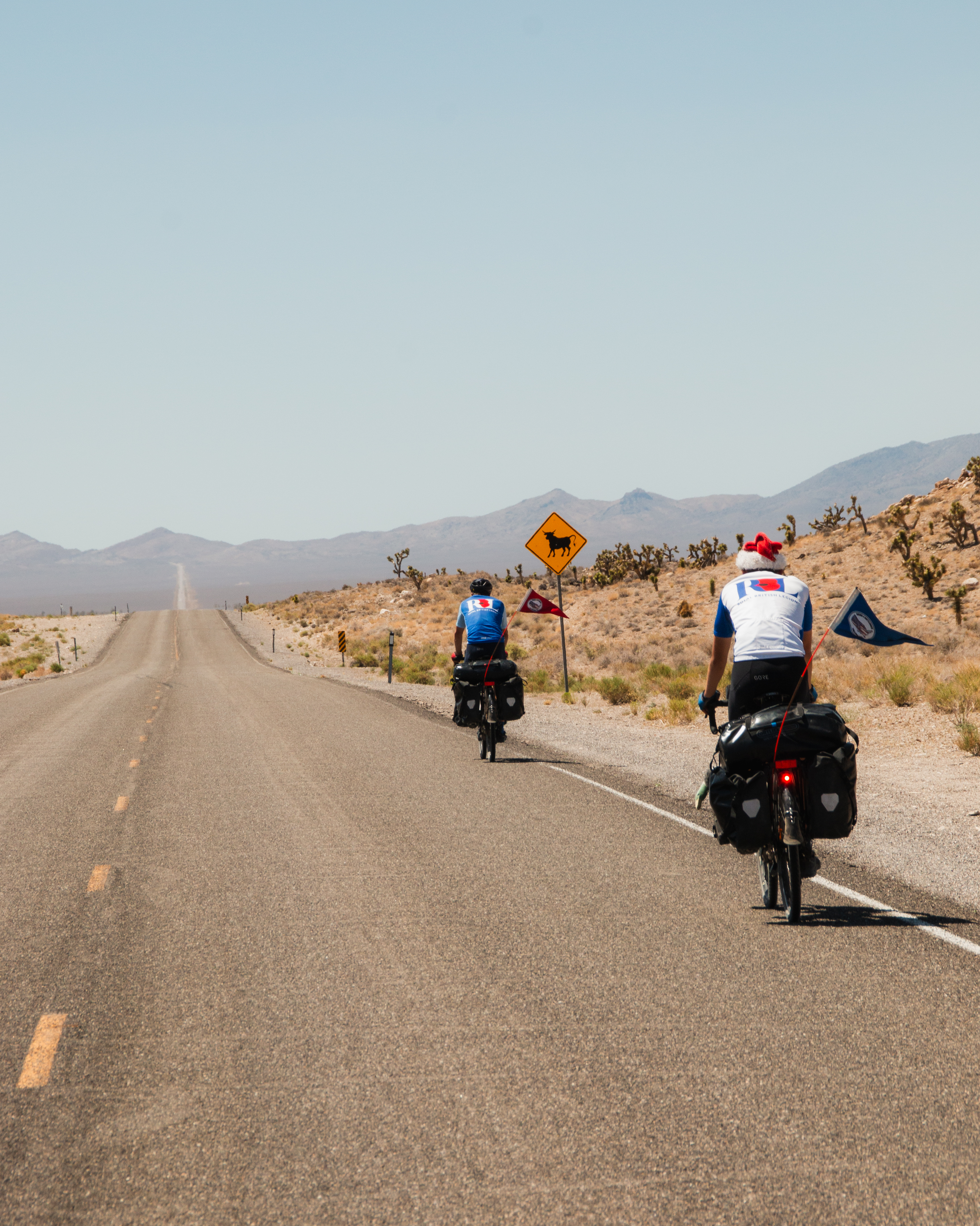 A father and son cycling