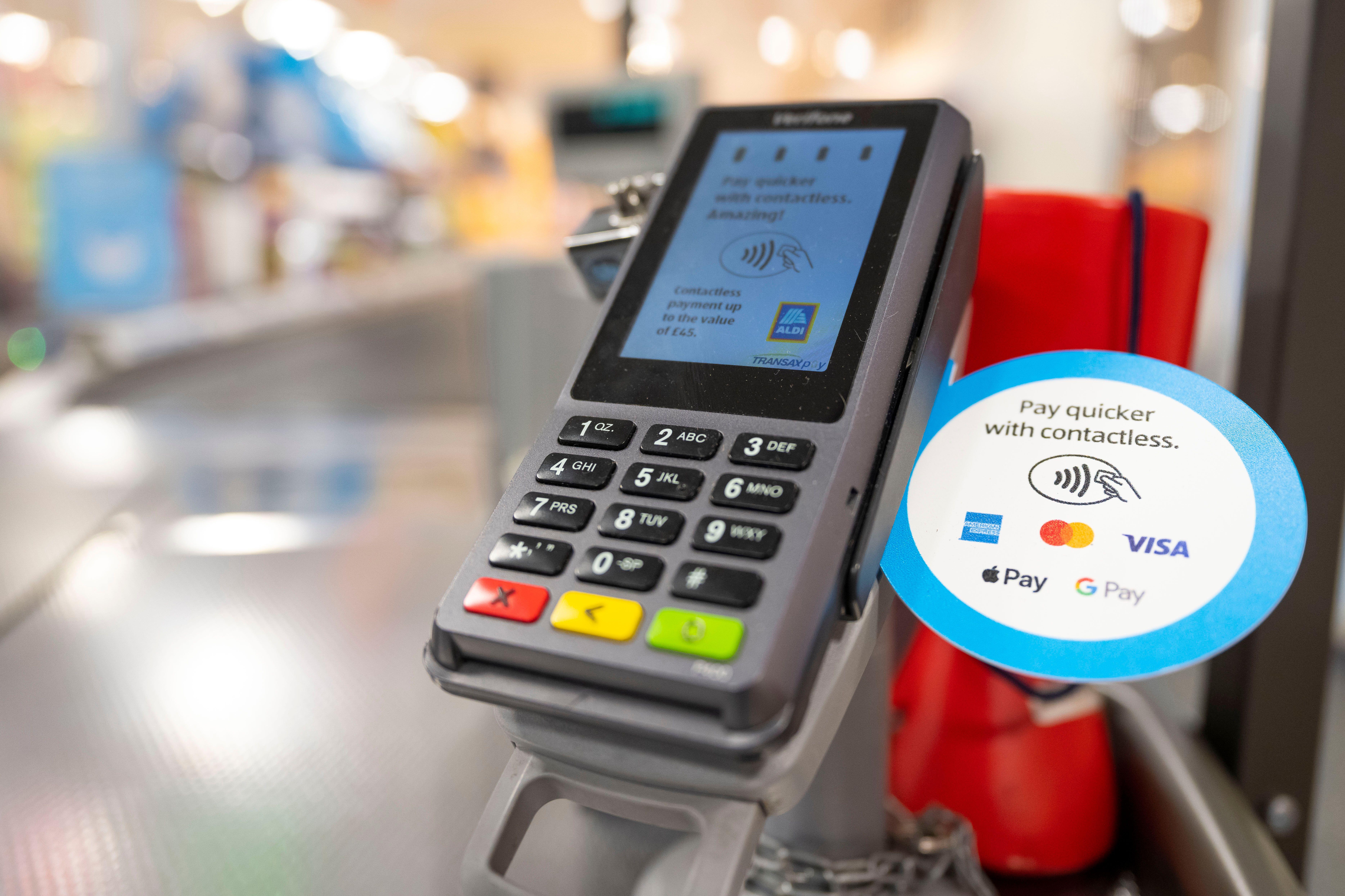 A chip and pin machine in a UK supermarket