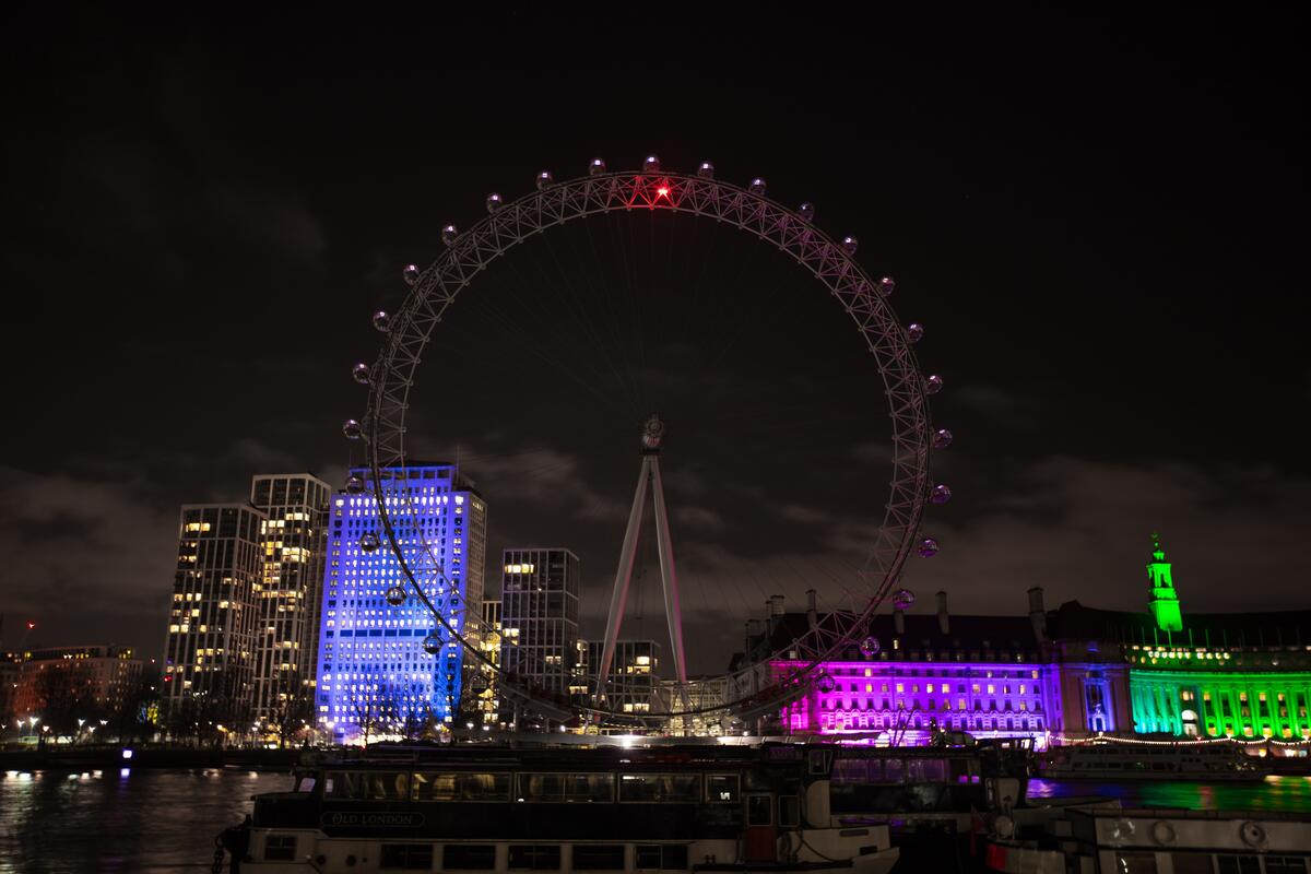 The London Eye switches off for Earth Hour last year