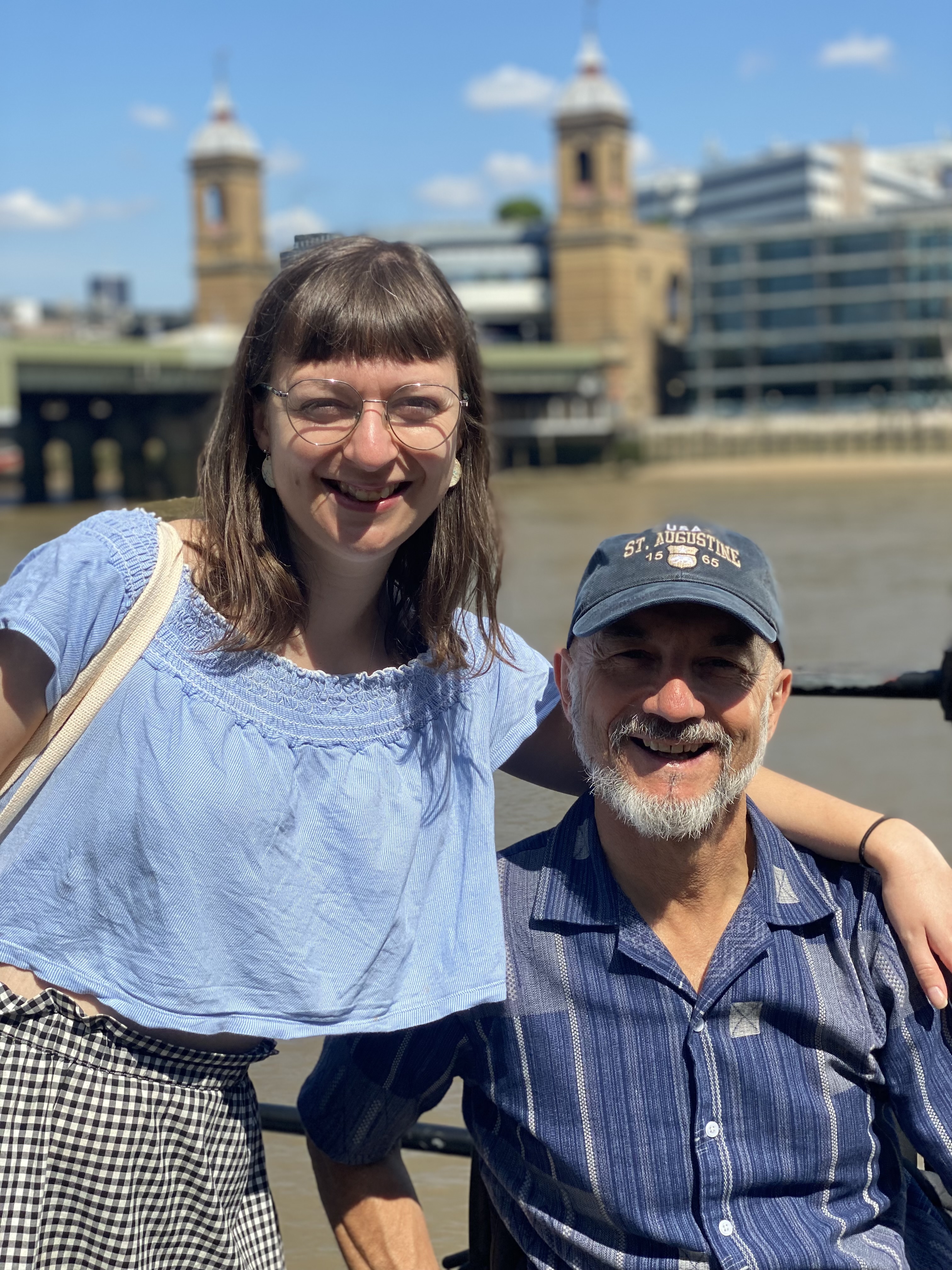 Becky Burke with her father Paul