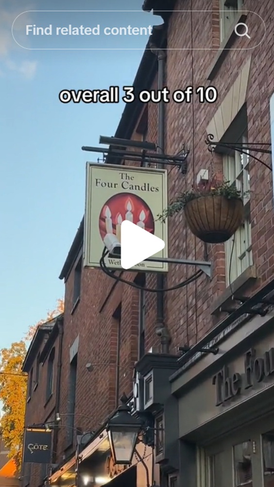 Screengrab of pub sign