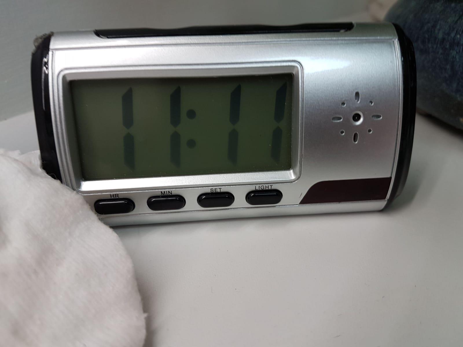 The camera disguised as an alarm clock that David Glover secretly filmed his victims with. (Cambridgeshire Police/ PA)