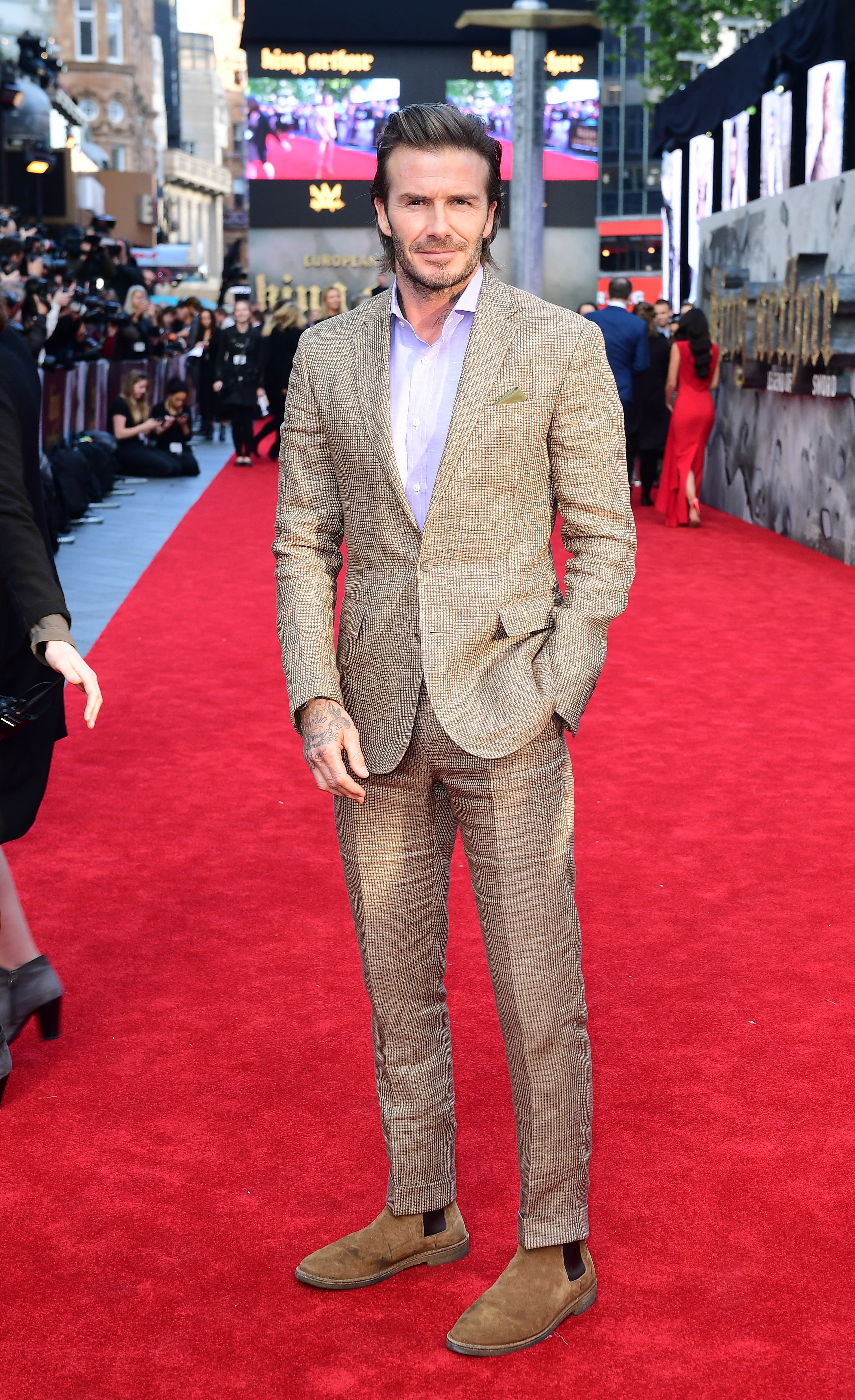David Beckham arriving for the King Arthur European Premiere held at the Cineworld Leicester Square, London.