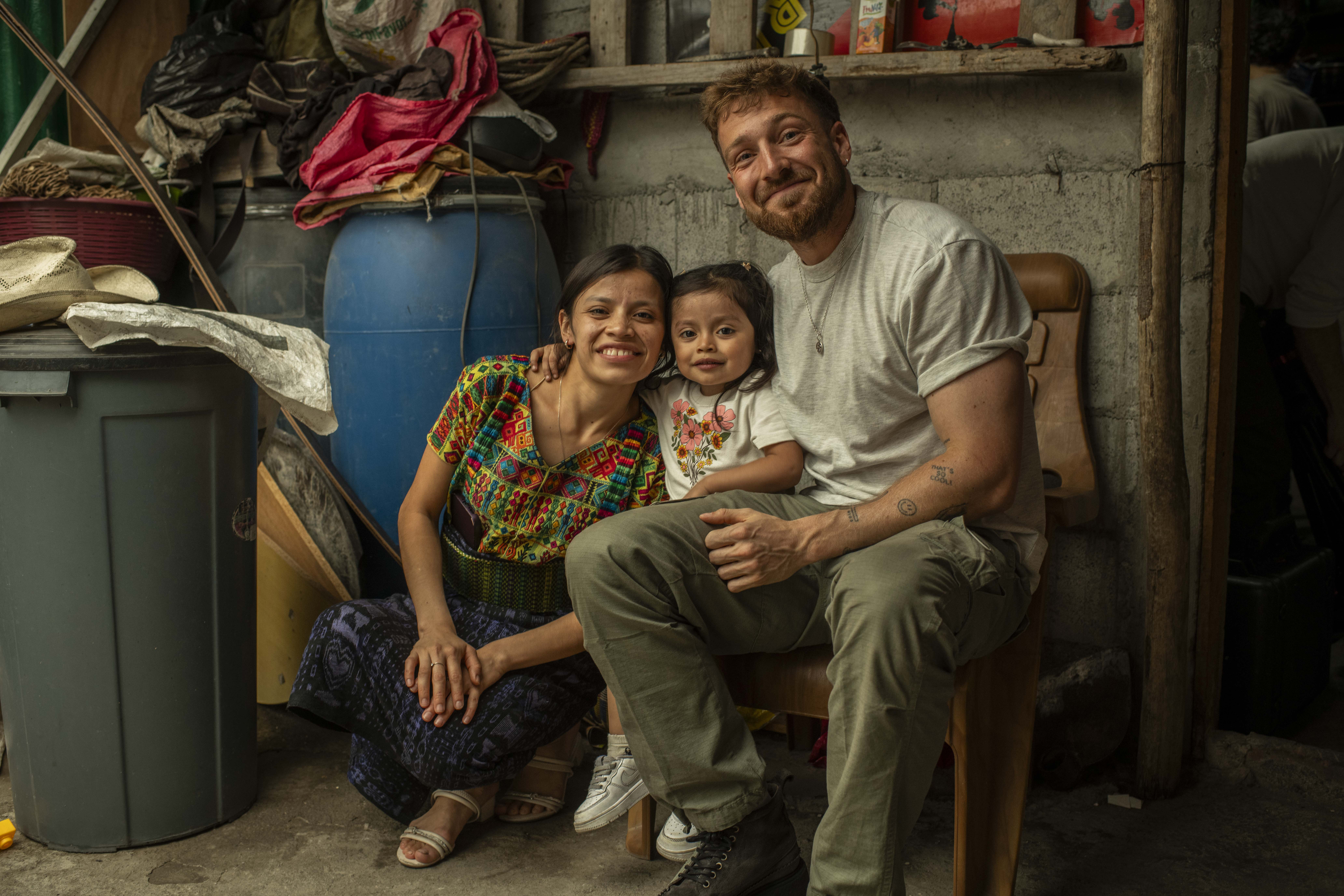 Sam Thompson visits Magda and her daughter Dany, three, in Solola, Guatemala