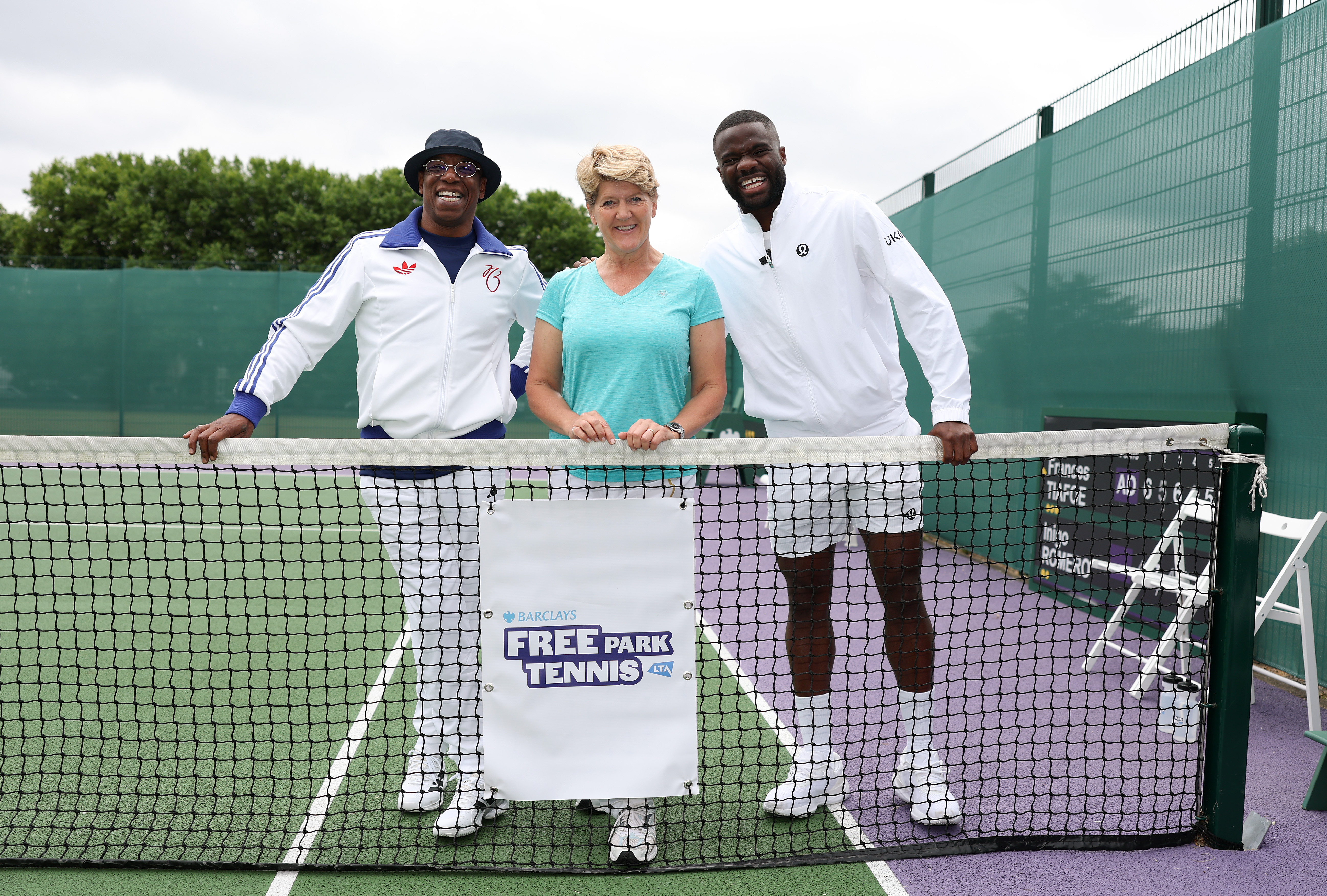 Ian Wright, Clare Balding and Frances Tiafoe