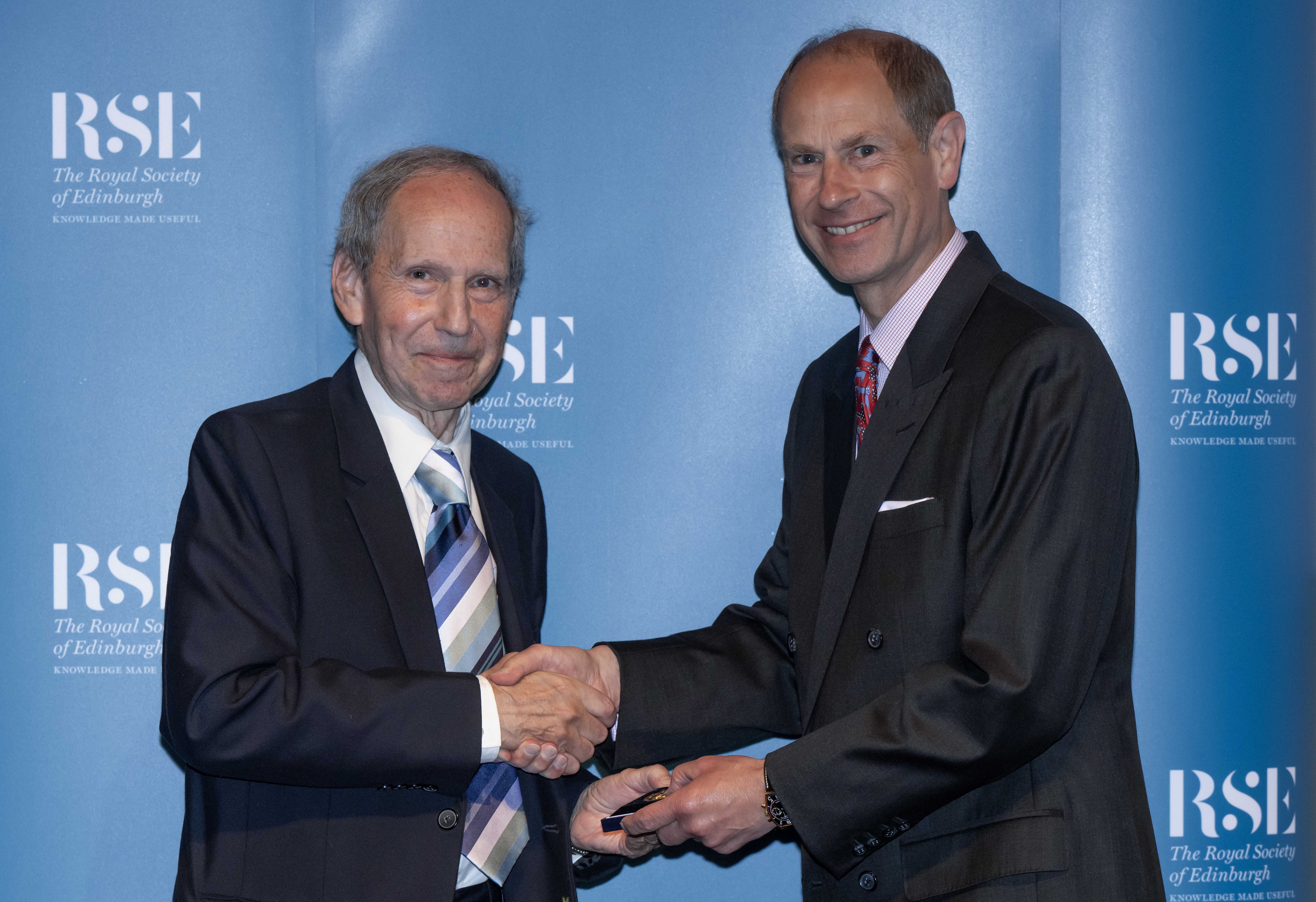 Duke with Professor Peter Kennedy