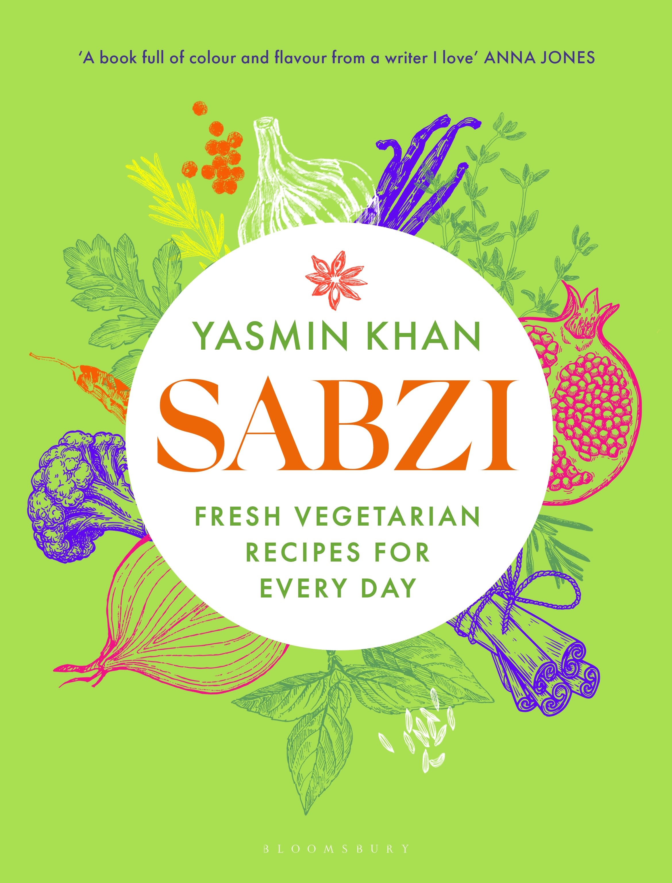 Front cover of Yasmin Khan's Sabzi cookbook