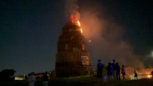 Loyalist bonfire on site with asbestos lit despite warnings | Somerset ...