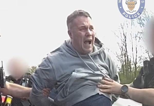 Bodycam footage captured David Sherratt's arrest