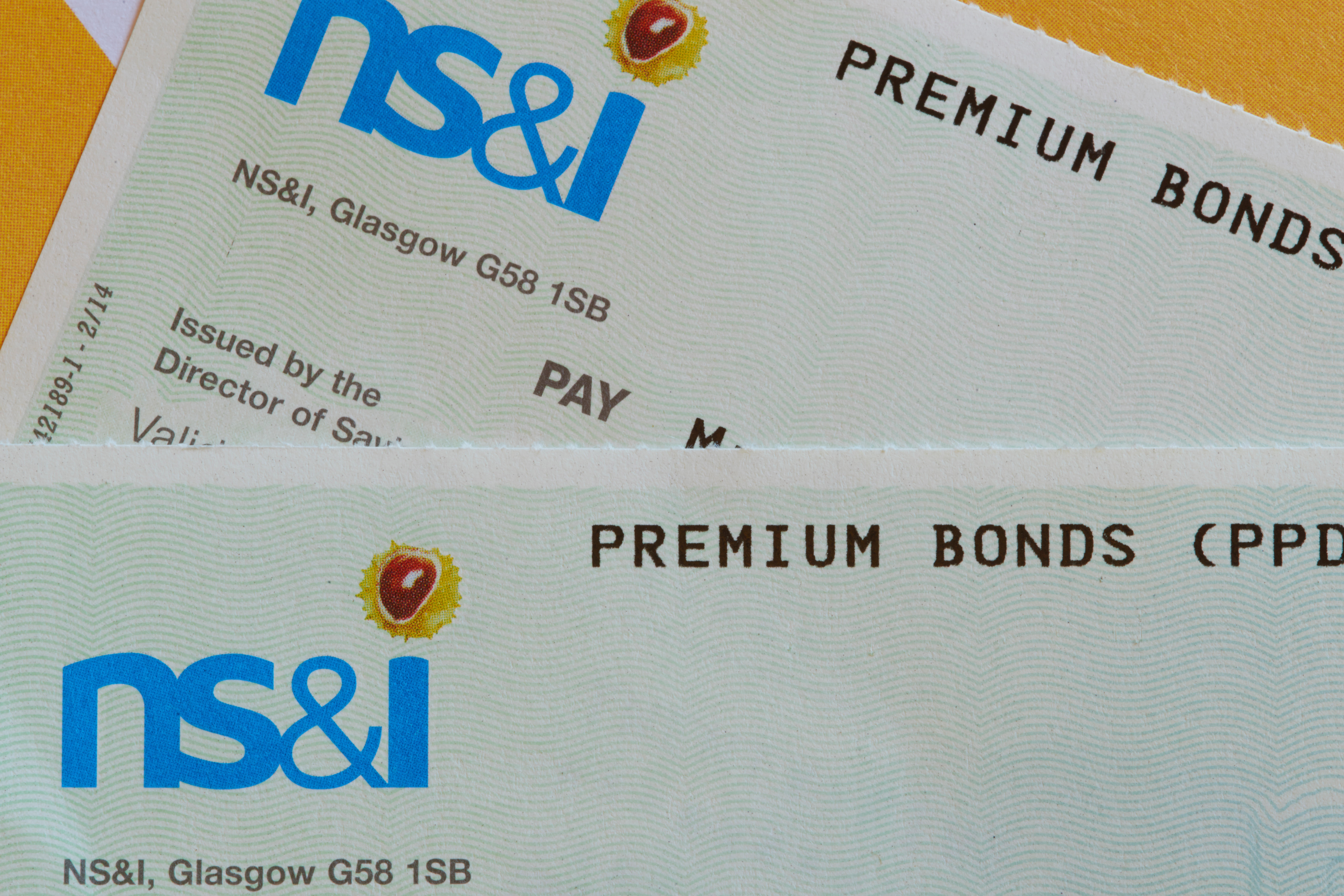 Premium Bond winner prize cheques
