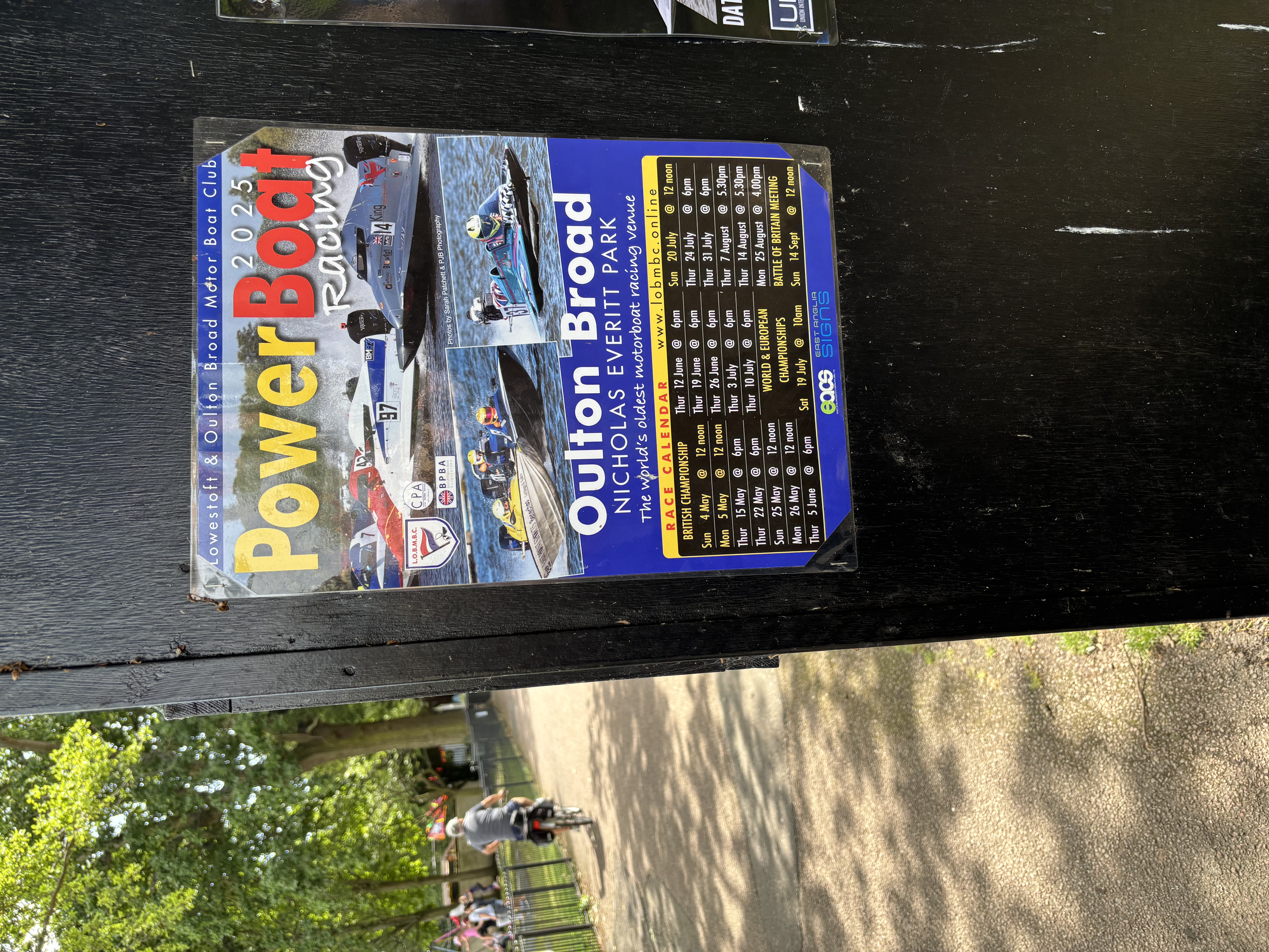 A poster advertising power boat racing