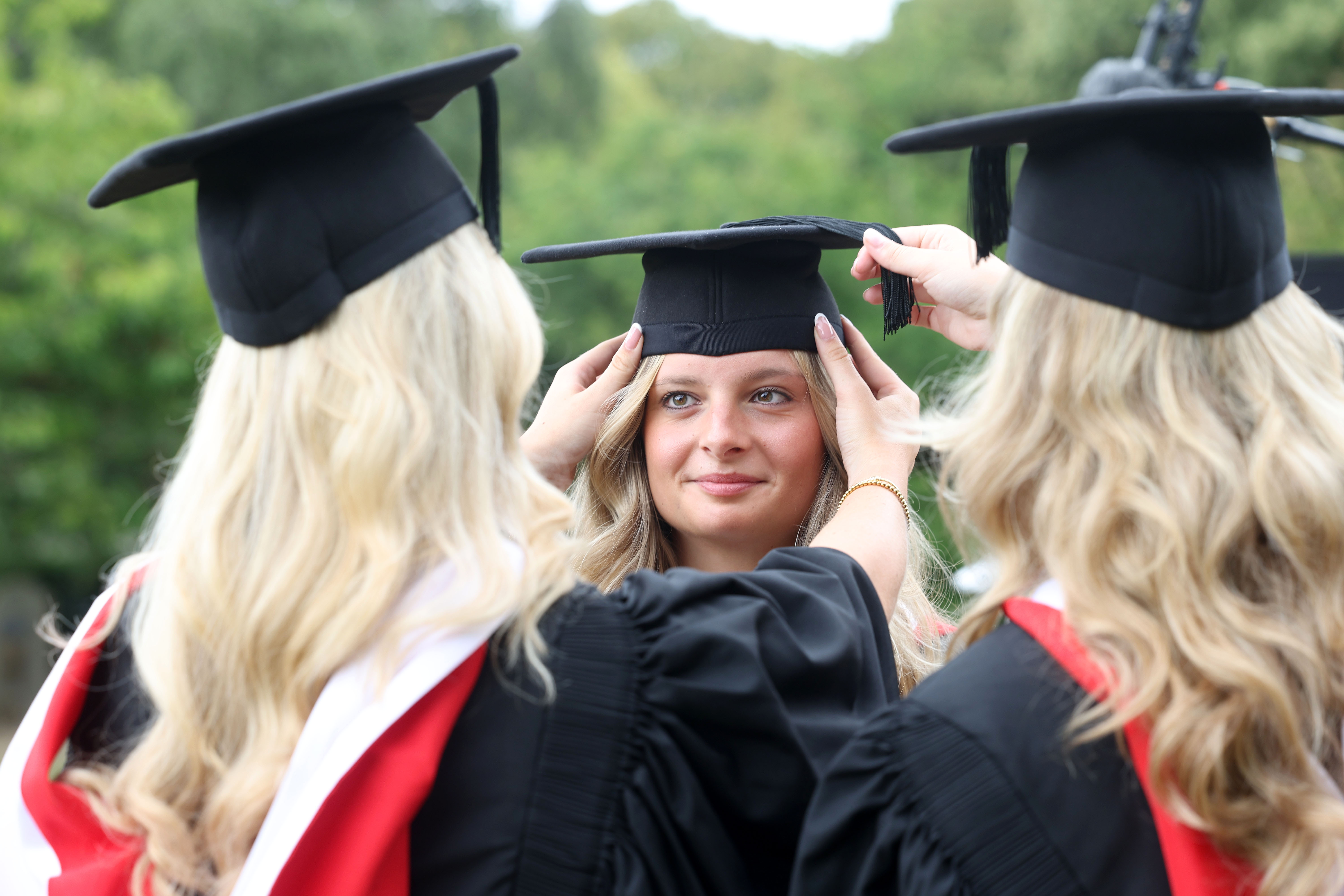 The sisters on graduation day