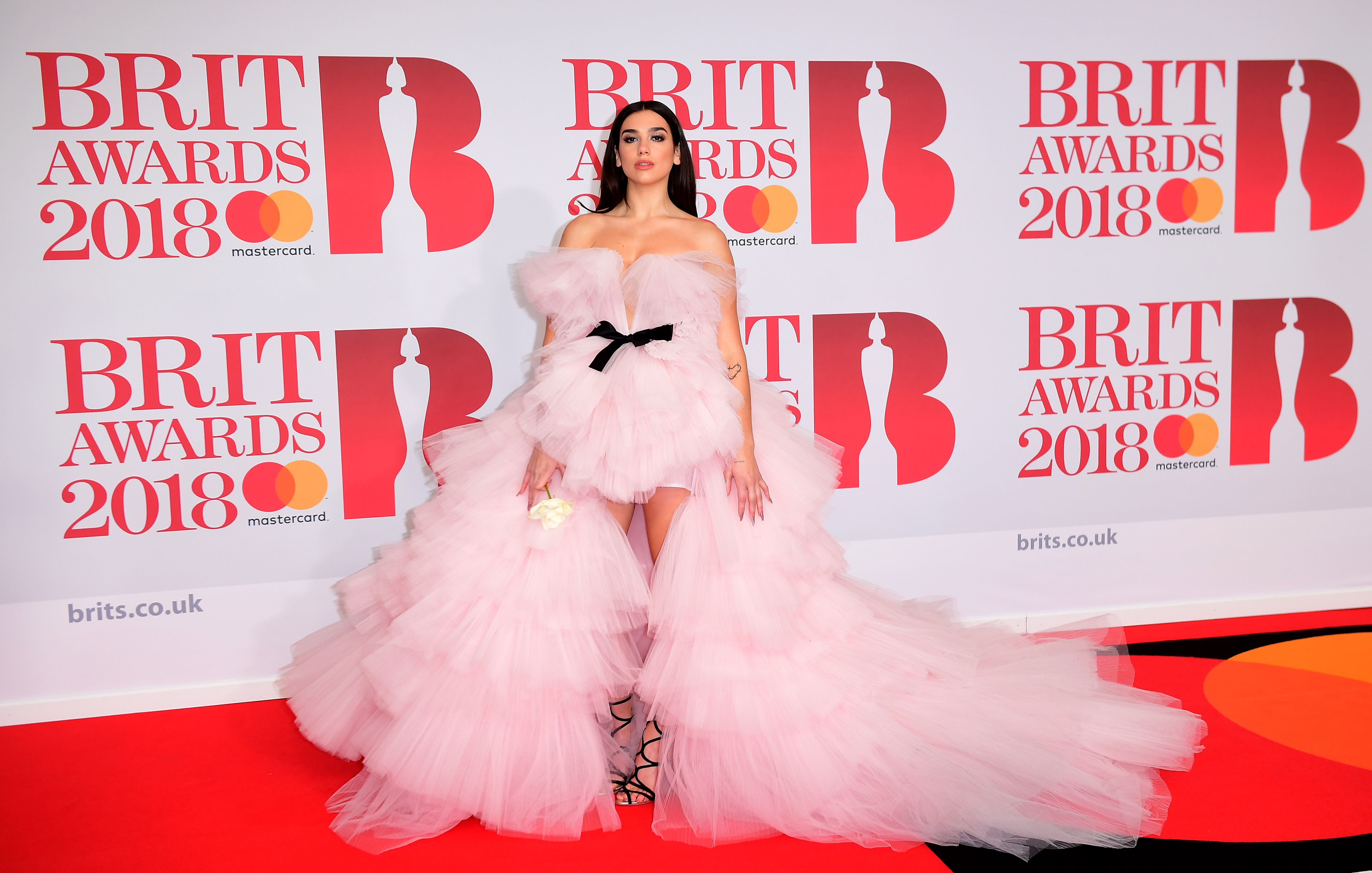 Dua Lipa attending the Brit Awards at the O2 Arena, London.