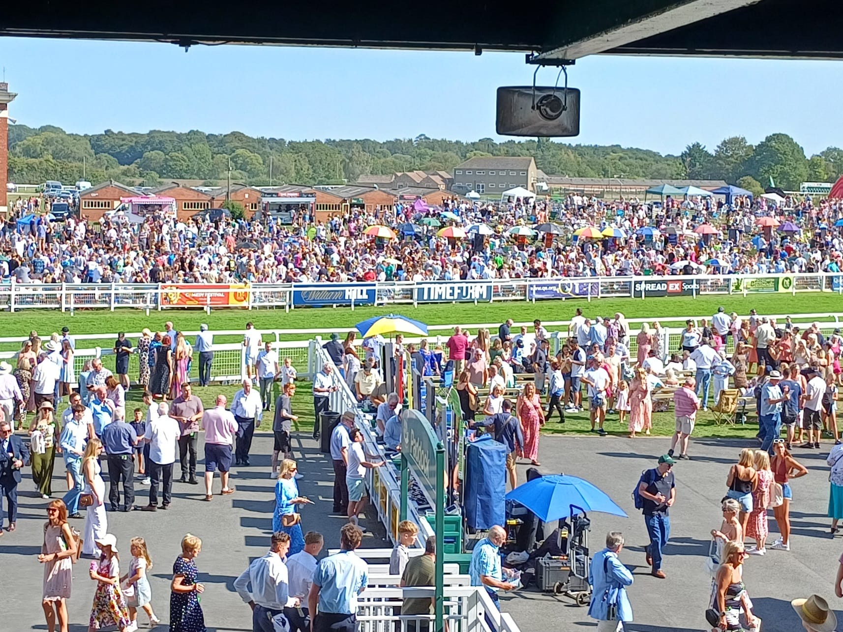 The course enclosure was packed to the rafters
