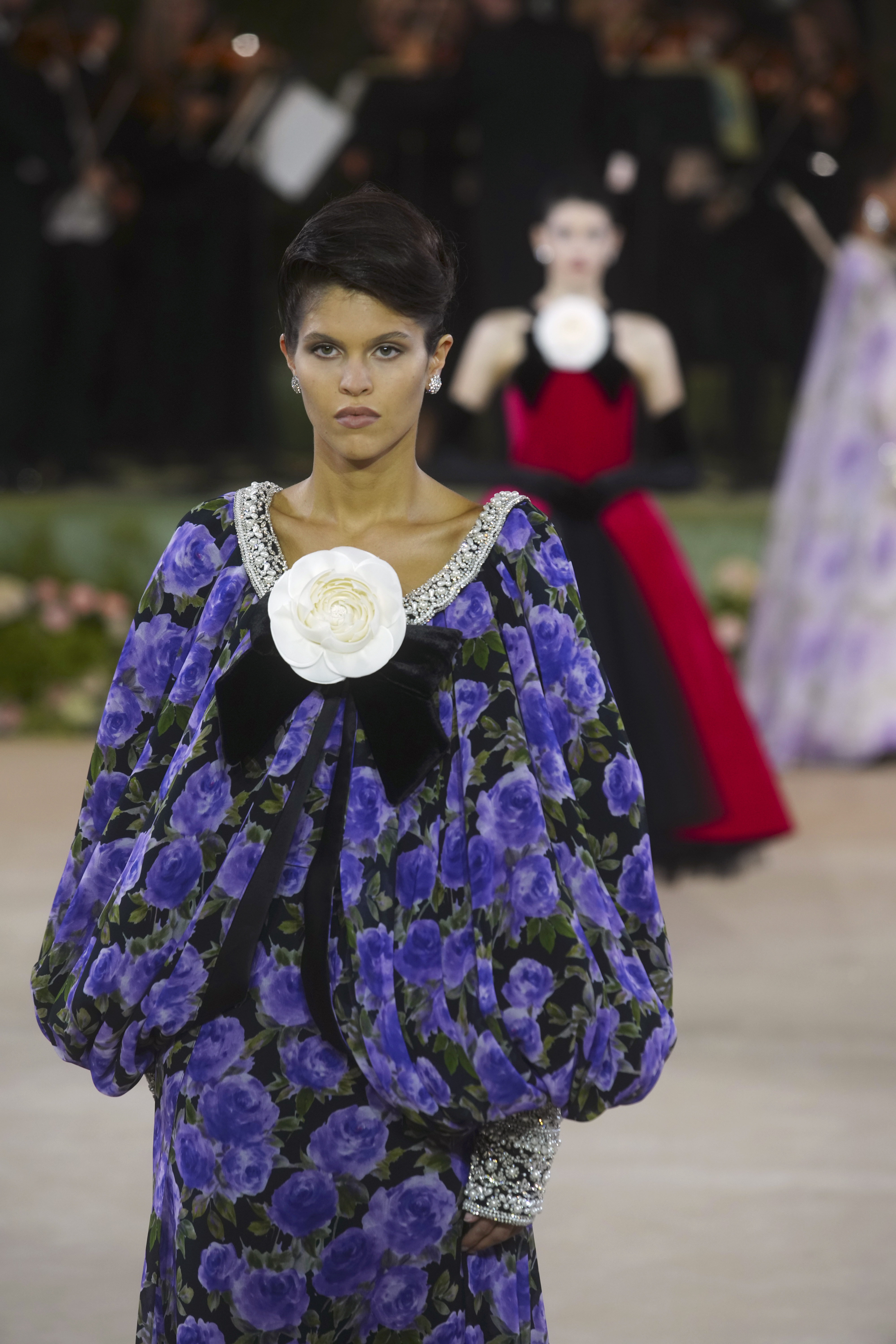 Models on the catwalk at the Richard Quinn show at Smith Square Hall, London, during London Fashion Week. Picture date: Saturday September 20, 2025.