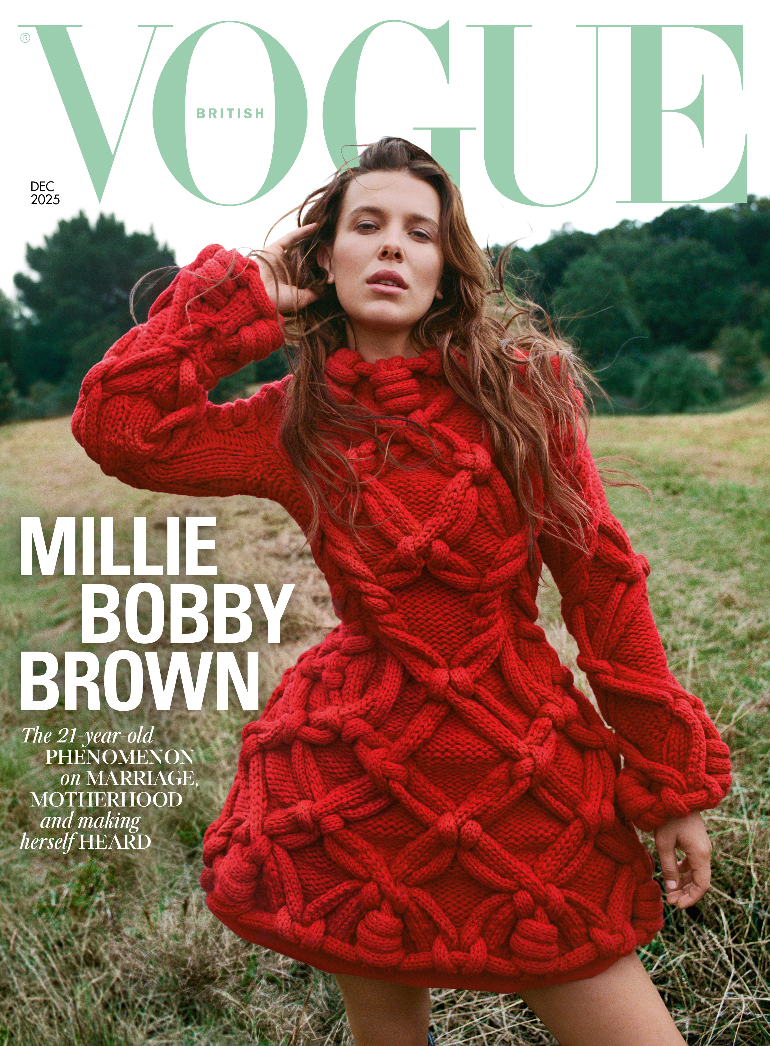 British Vogue December Cover featuring Millie Bobby Brown