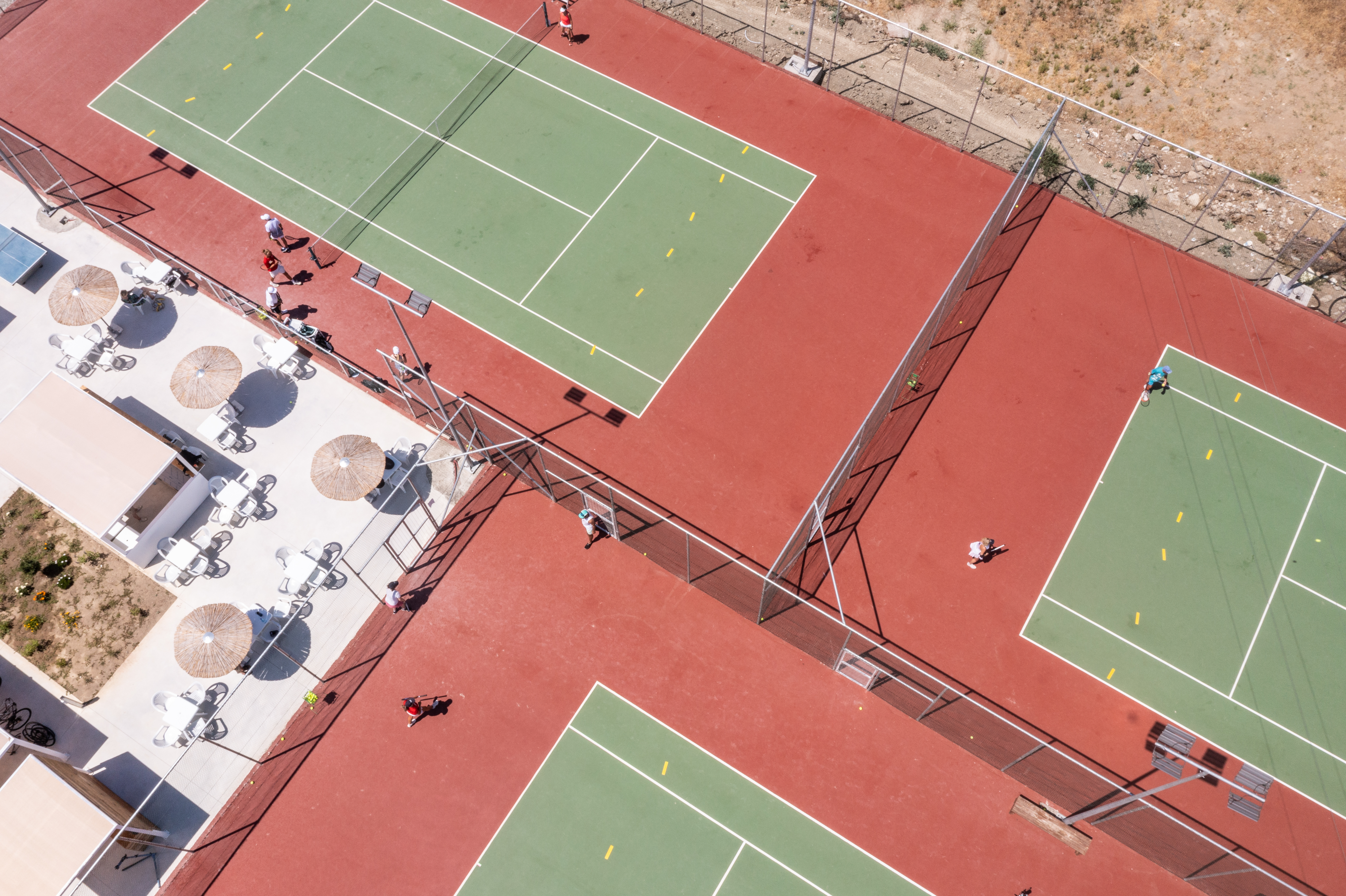 Tennis courts at Mark Warner