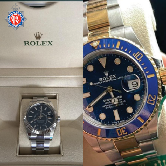 Handout photos of two Rolex watches