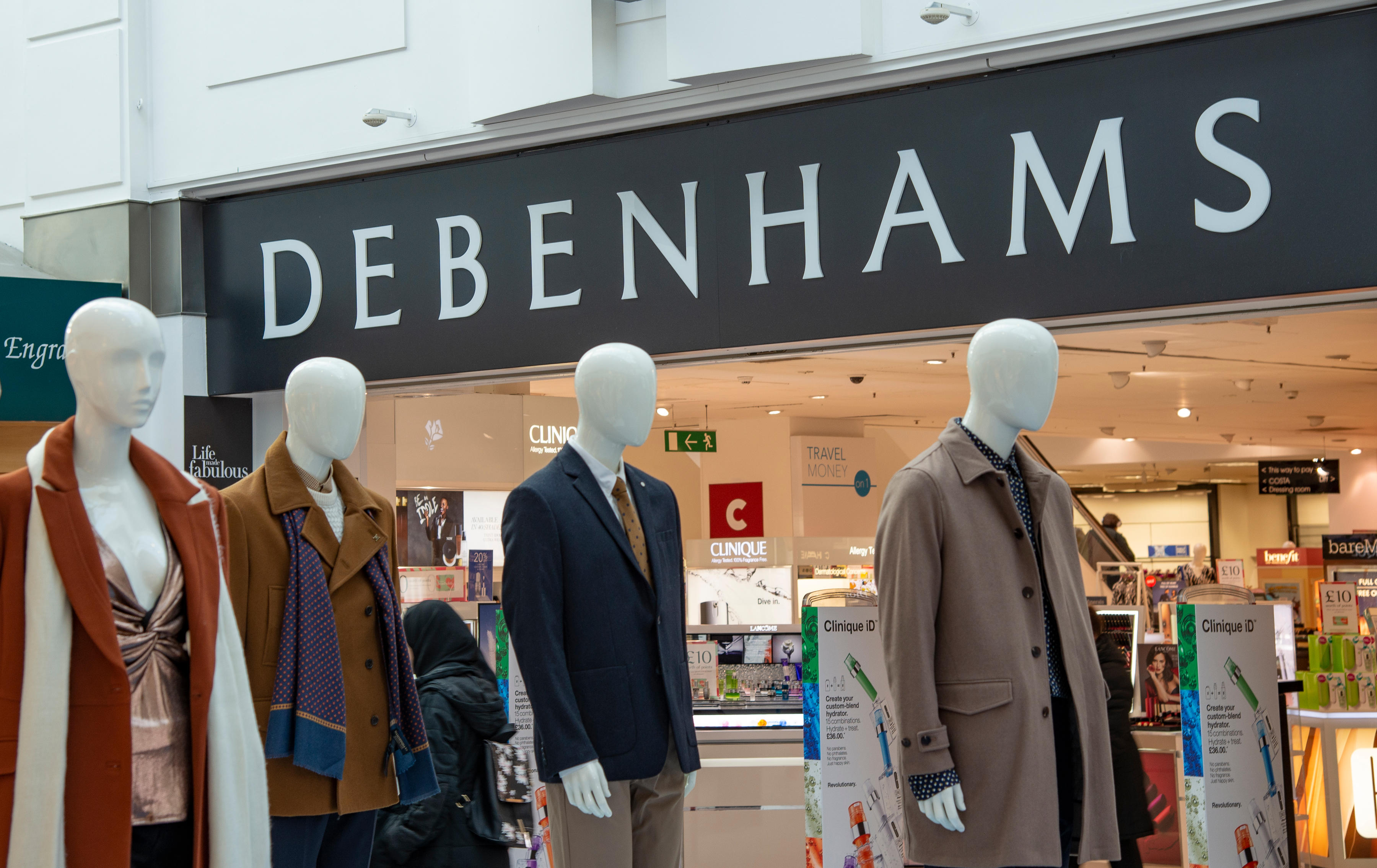 Mannequins in a Debenhams store