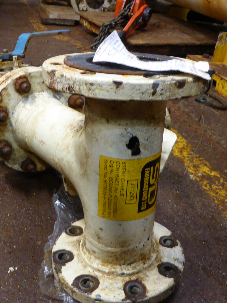 View of a corroded pipe