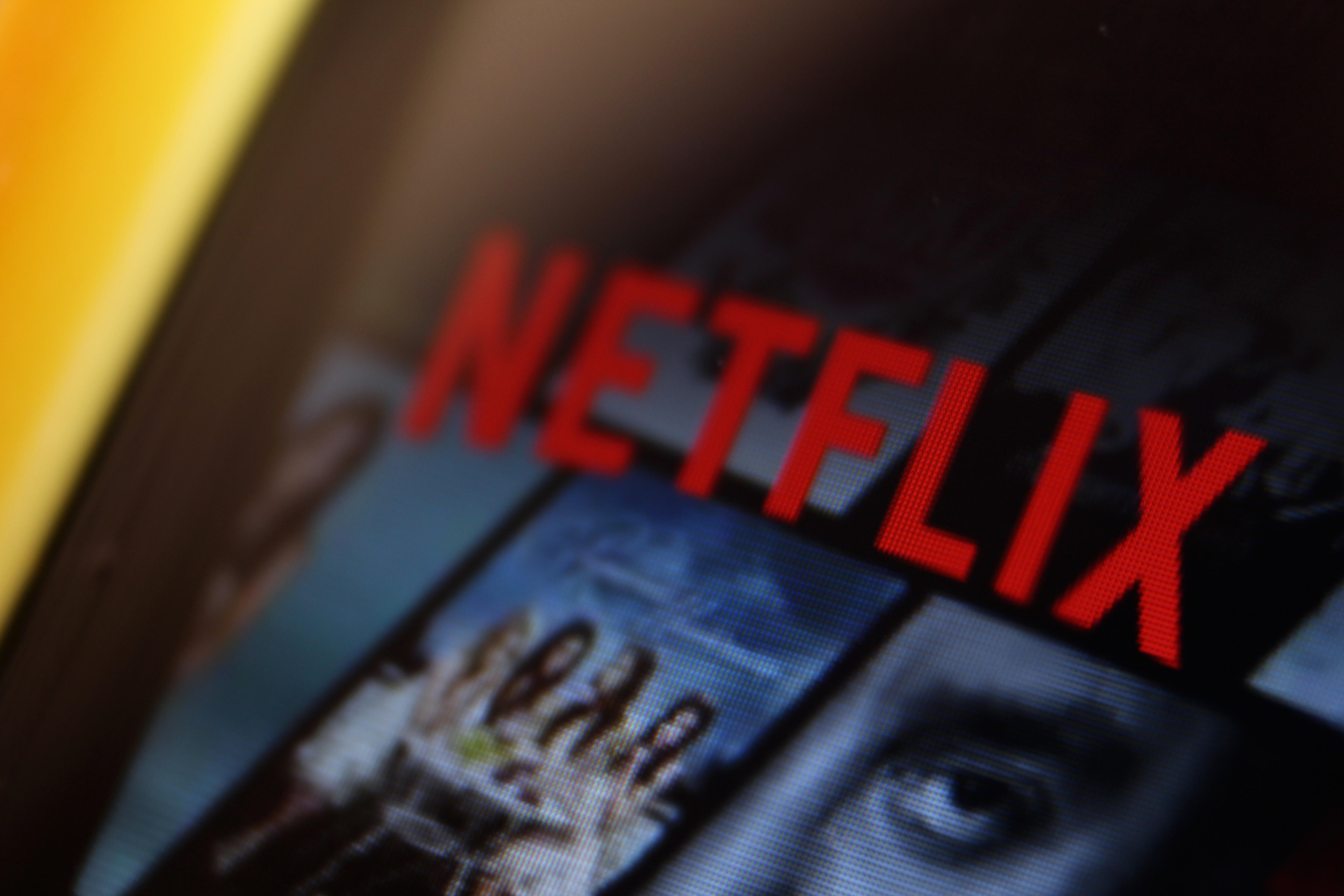 Netflix logo on a screen