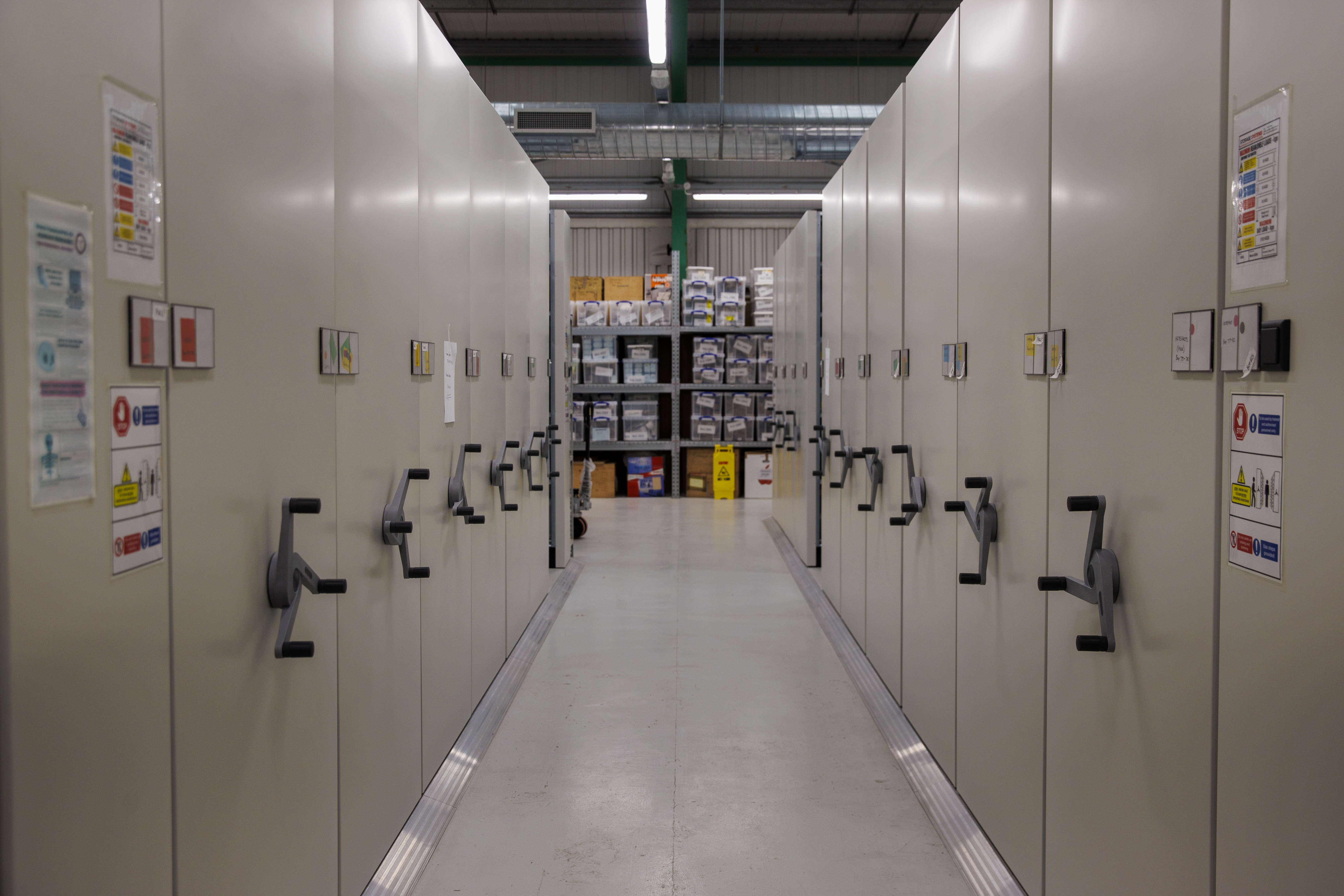 Interior of Northern Ireland’s archaeological storehouse in Co Antrim