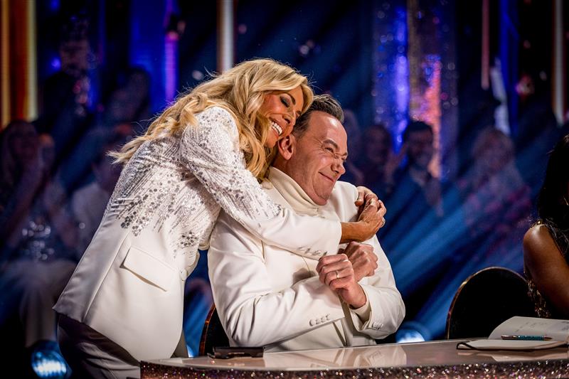 Tess Daly hugs Craig Revel Horwood