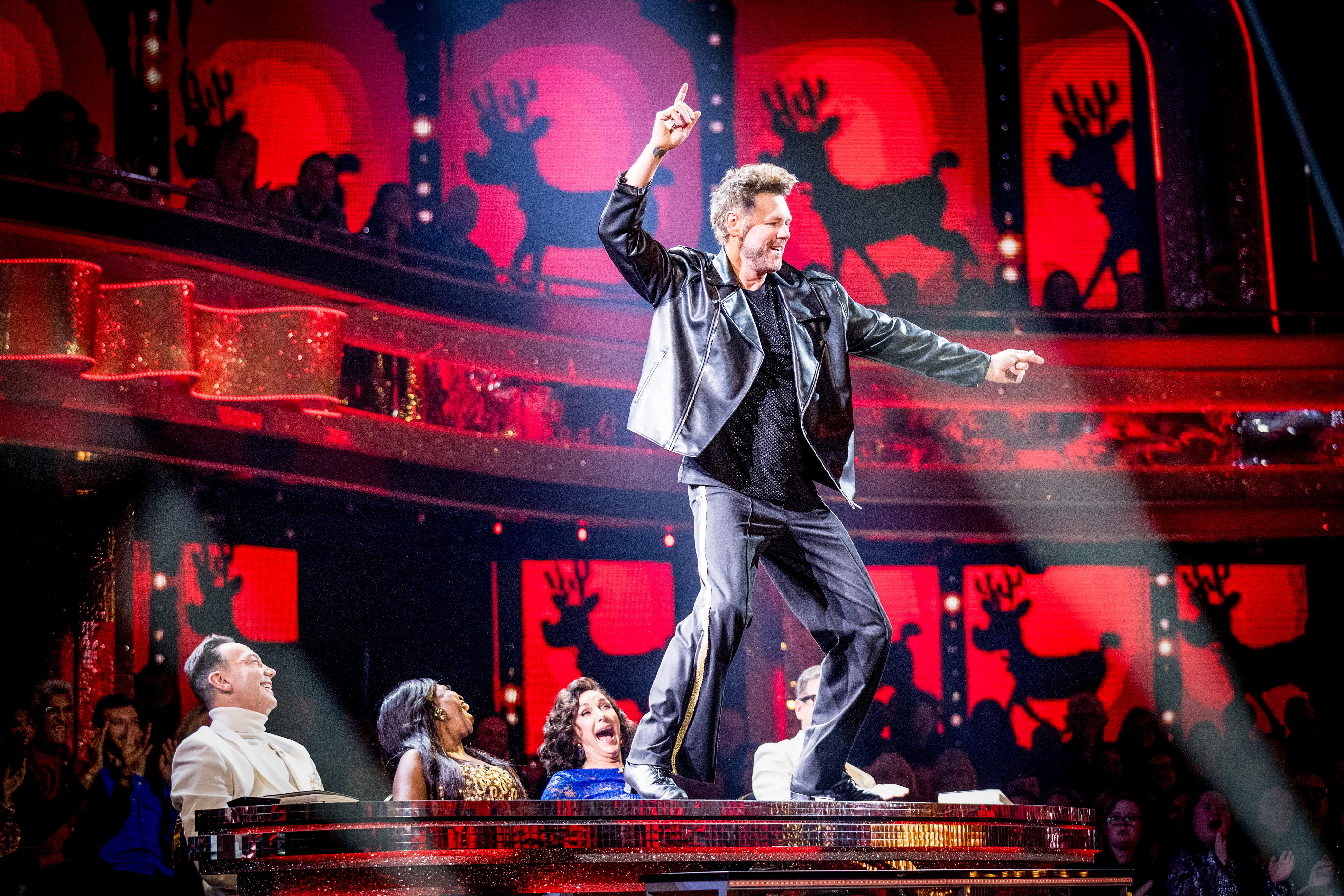 Singer Brian McFadden and Michelle Tsiakkas doing a jive