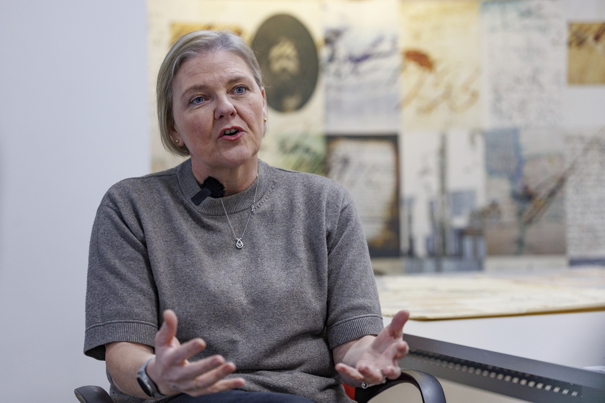 Gillian Doherty speaks to an interviewer