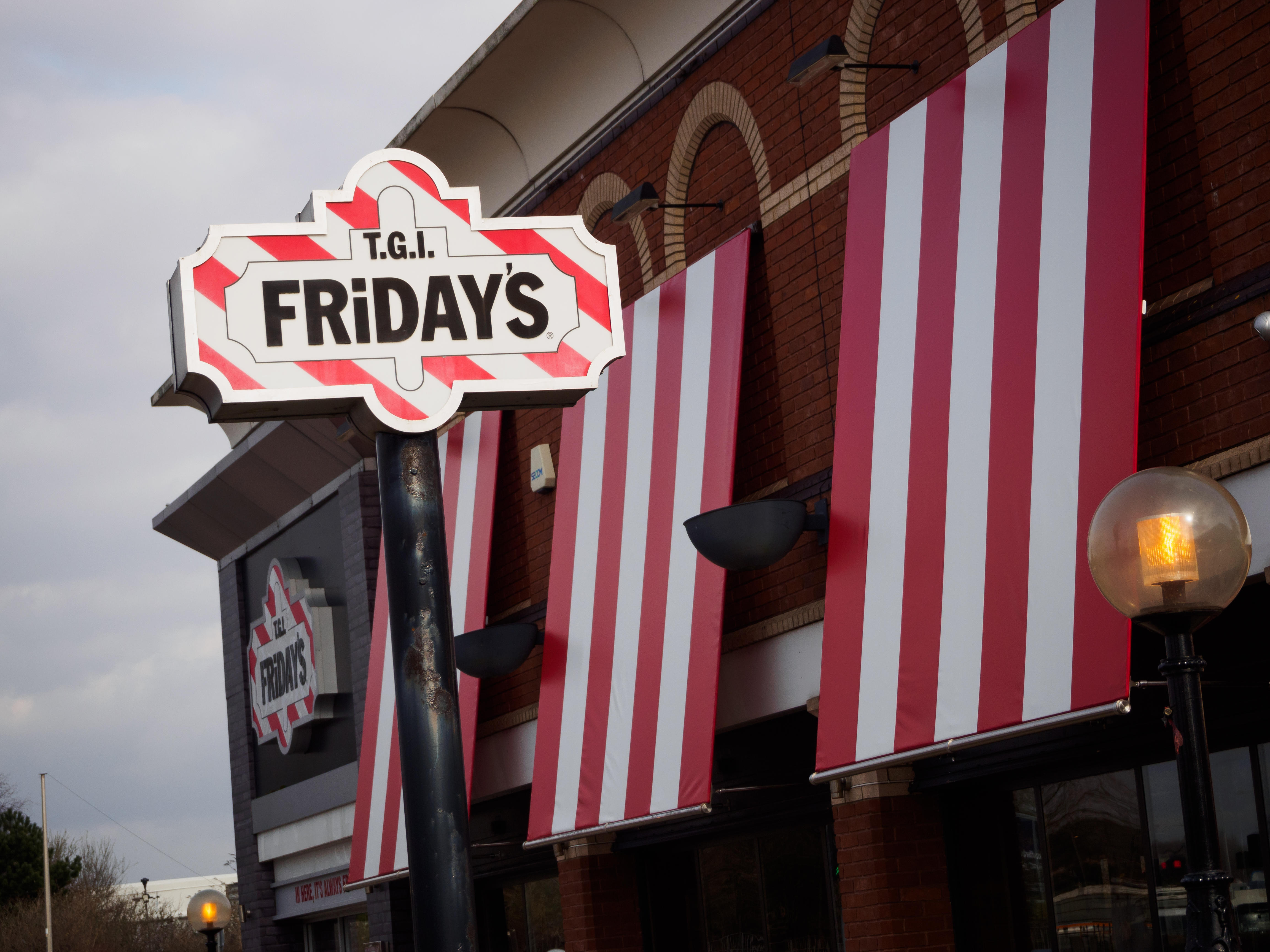 The exterior of a TGI Friday's restaurant
