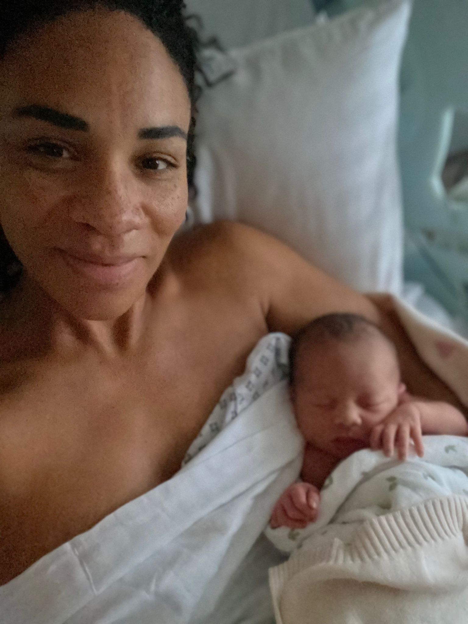 Michelle Ackerley holding baby Nala (Michelle Ackerley/PA)