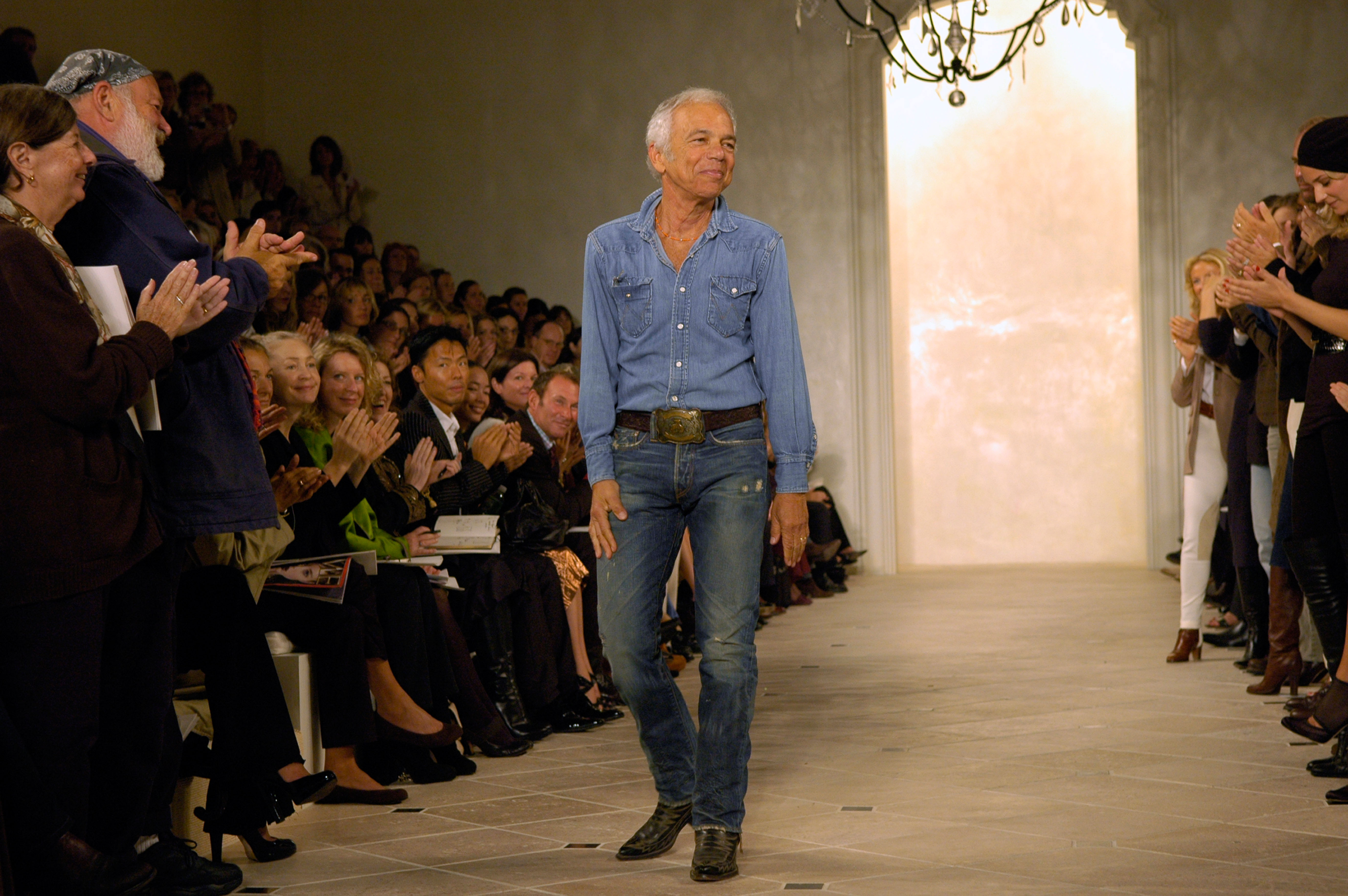 Ralph Lauren at his Spring 2007 collection fashion show