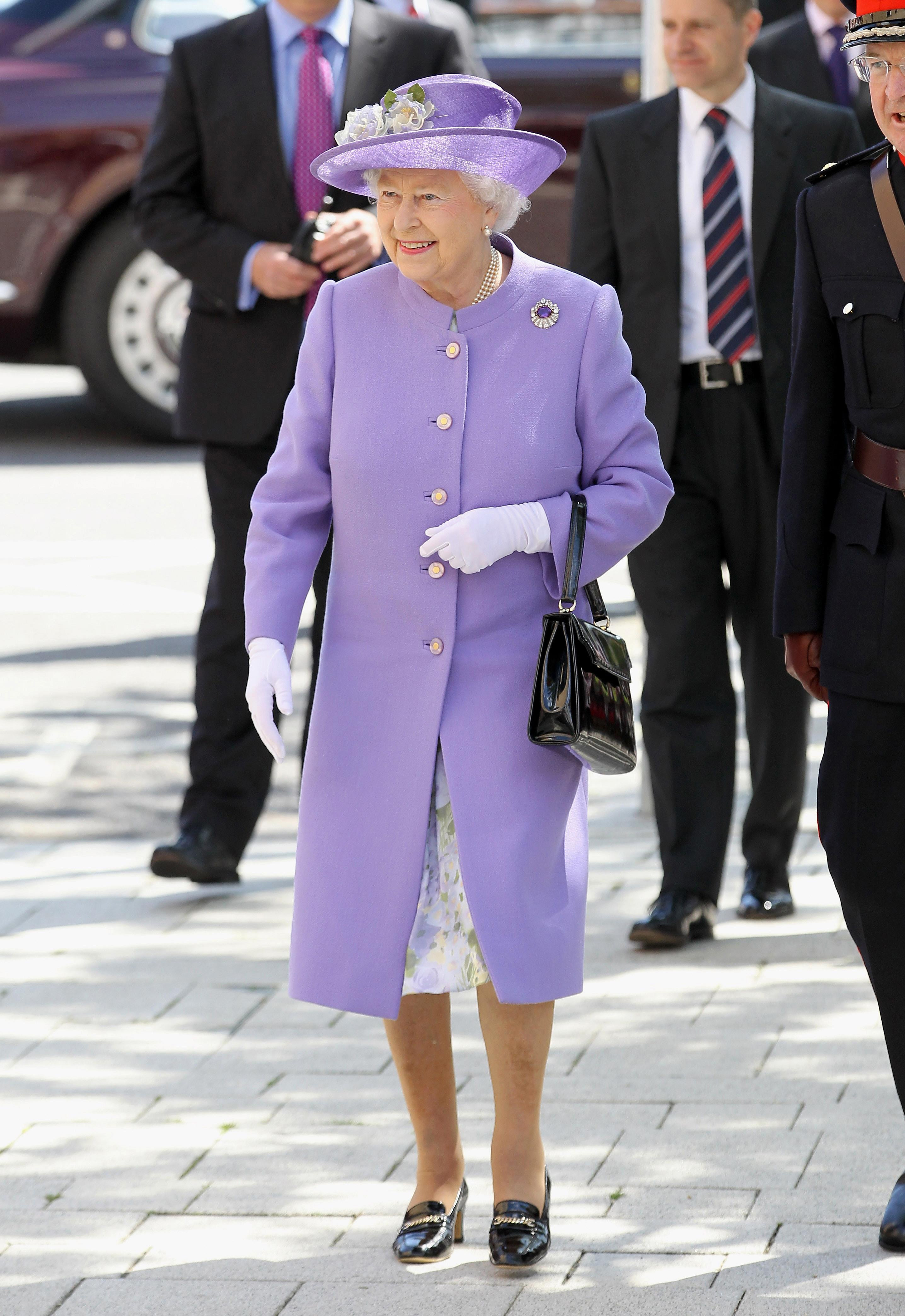 Queen Elizabeth II visits a new maternity ward at the Lister Hospital in Stevenage.