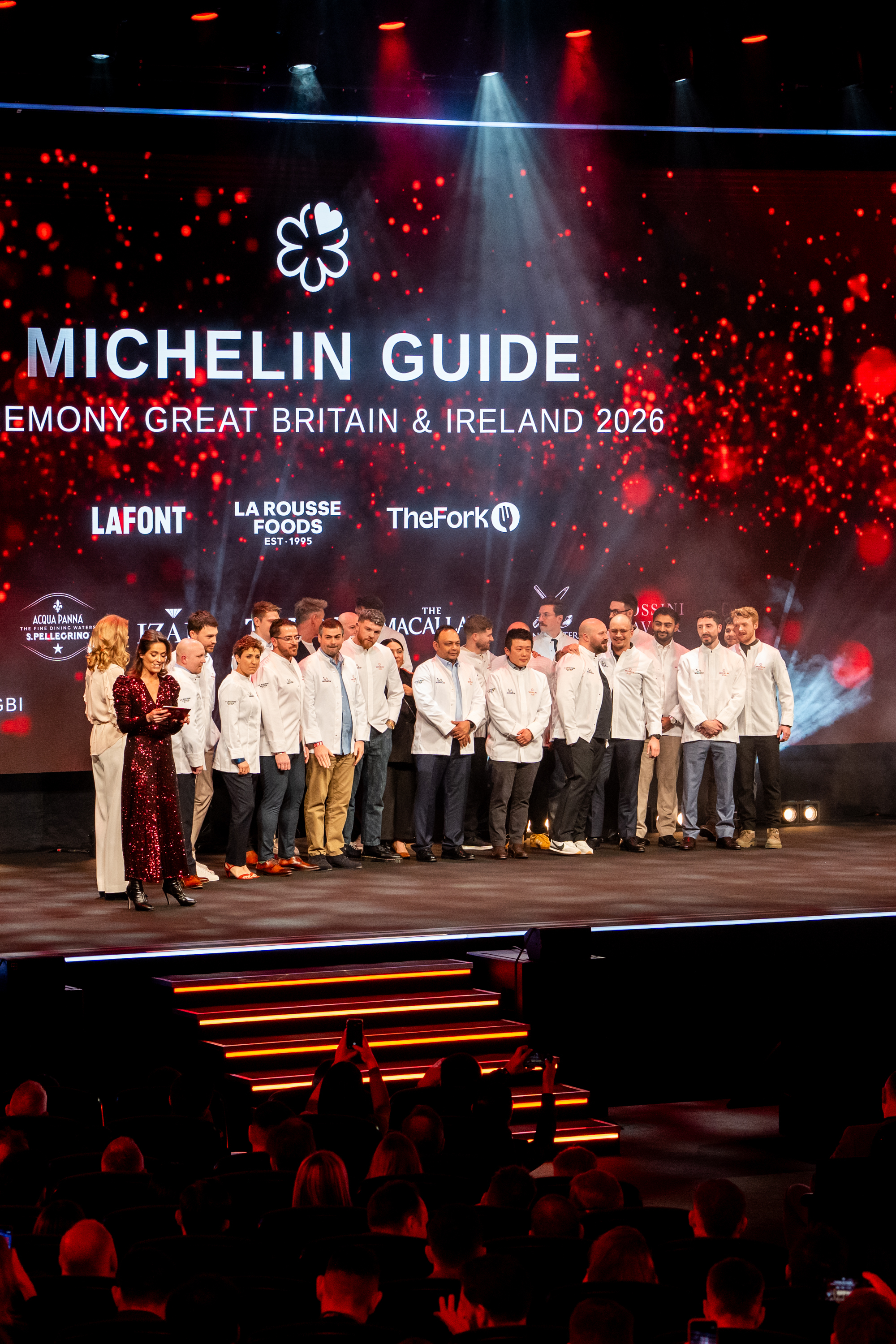 Chefs celebrate their Michelin stars at the launch of the The Michelin Guide Great Britain & Ireland 2026 in Dublin