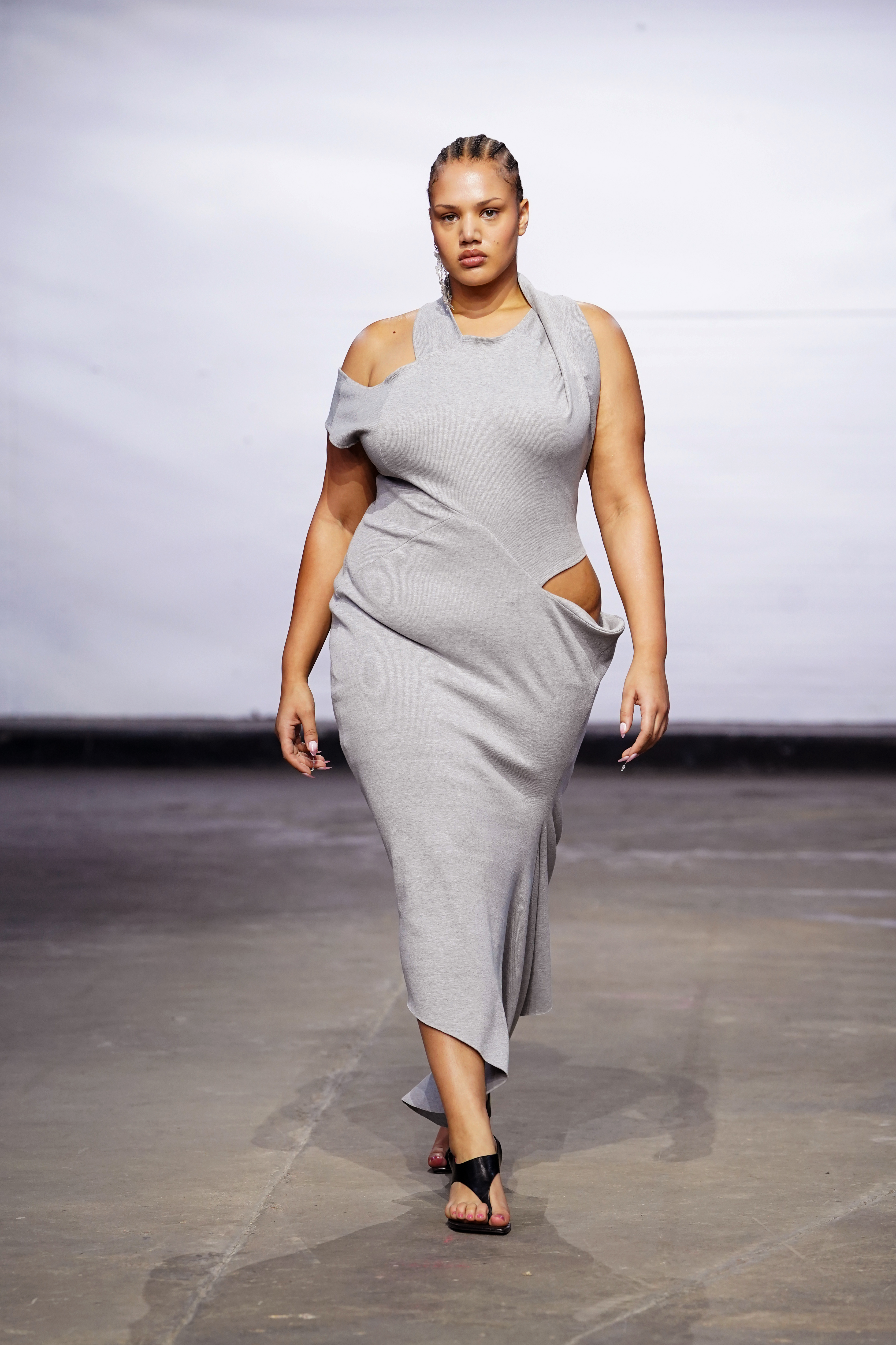 Models on the catwalk at the Karoline Vitto show at 180 Strand London, during London Fashion Week