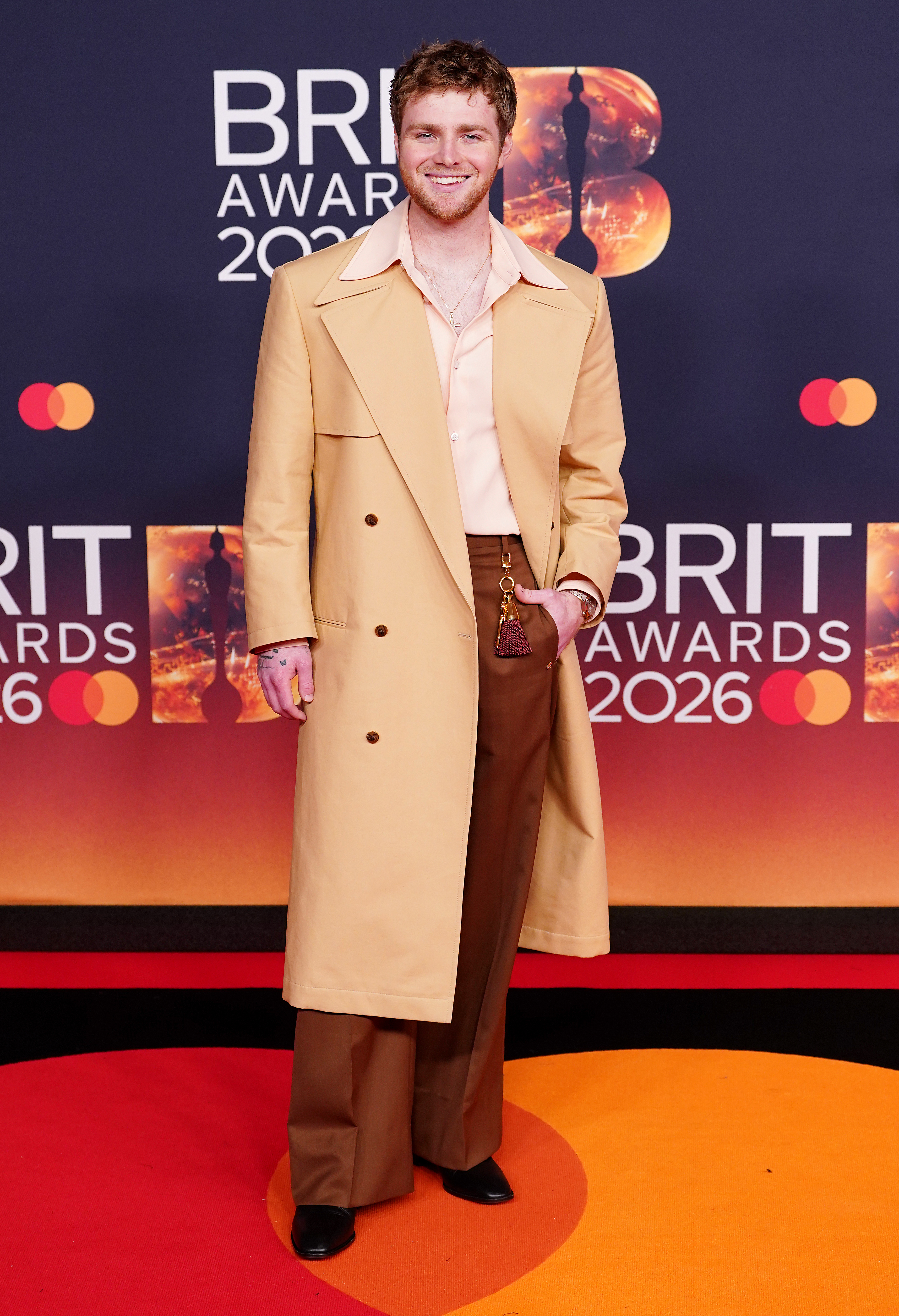 Alex Warren attending the Brit Awards 2026 at Co-op Live, Manchester