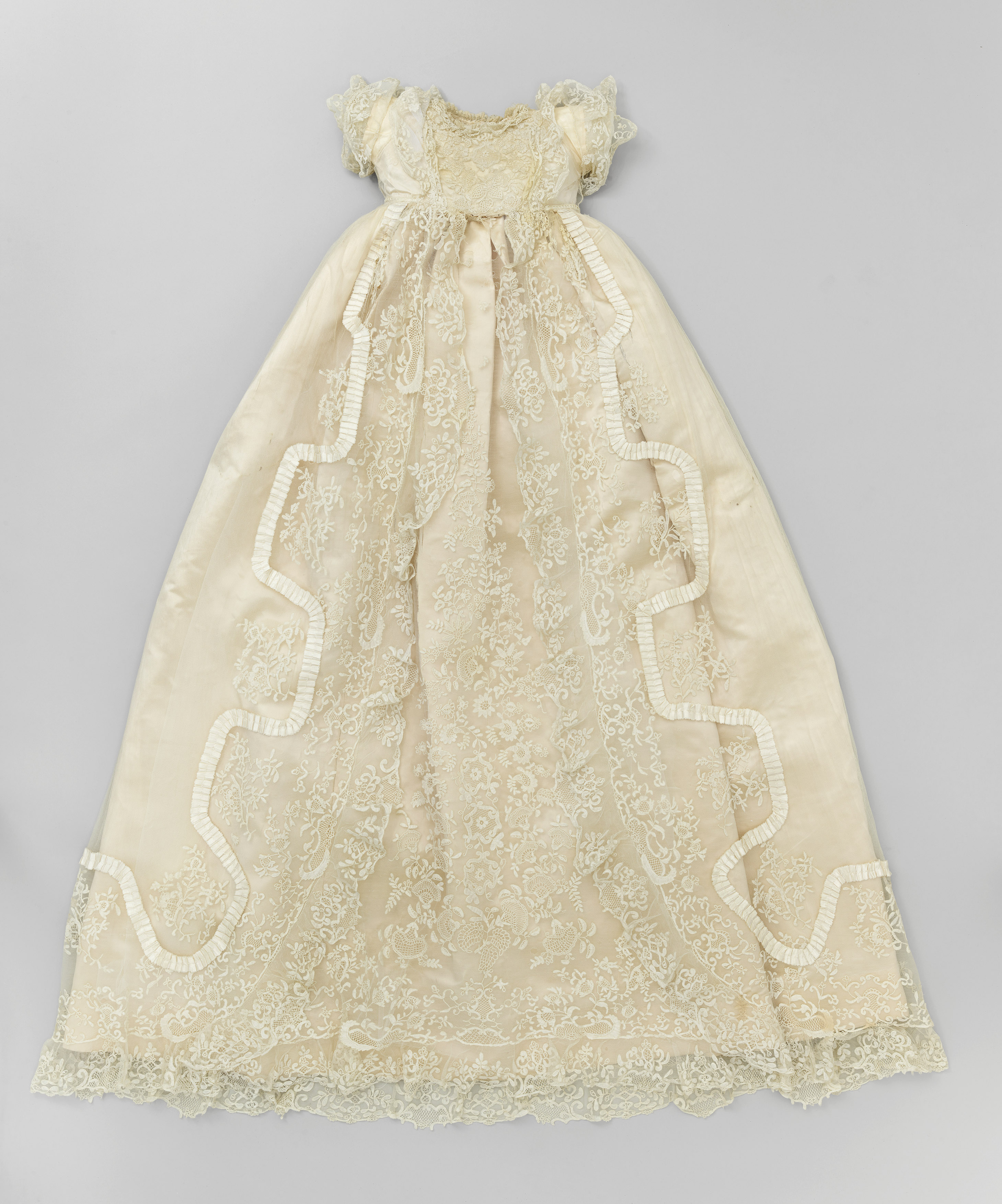 The 185-year-old cream silk christening gown