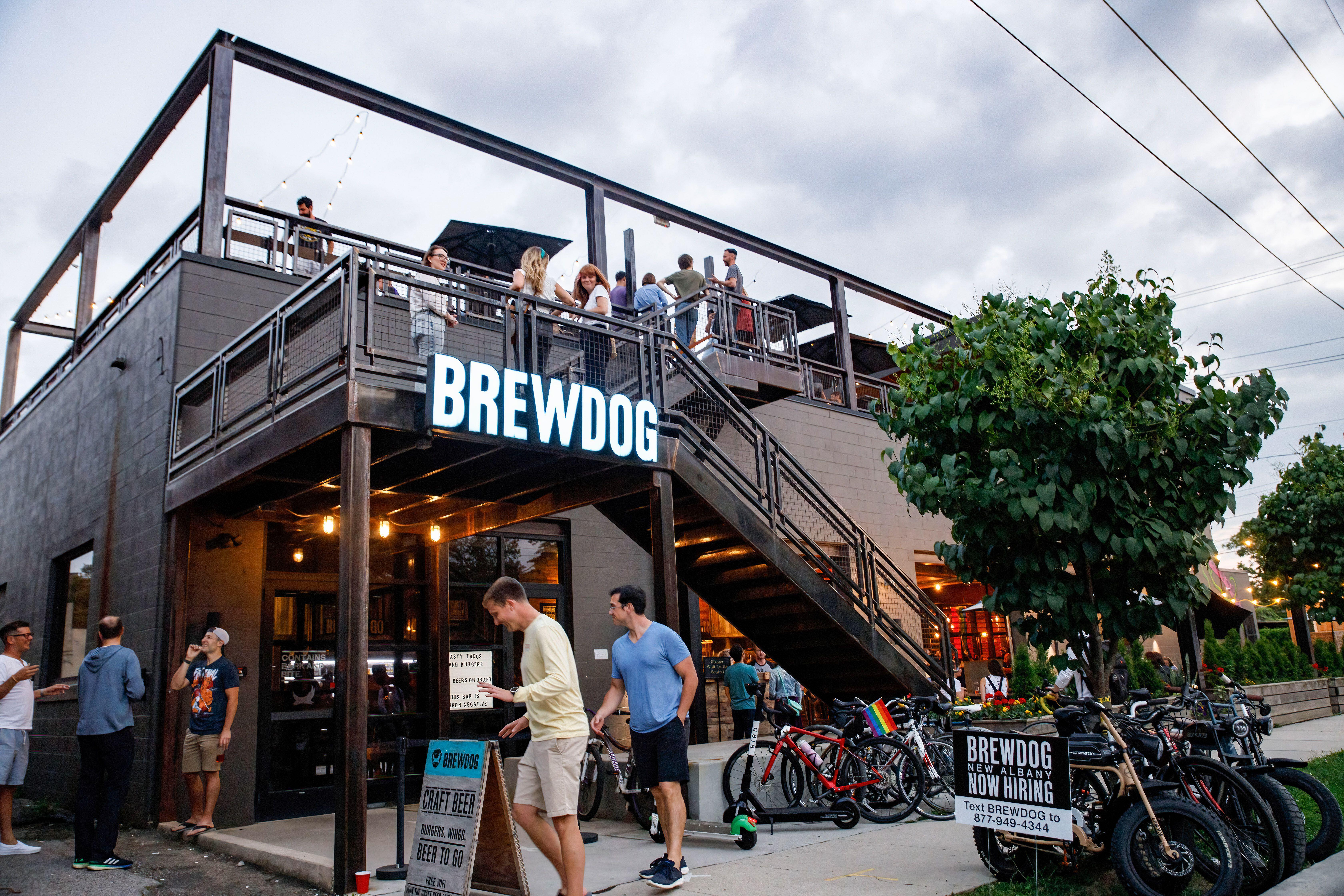 People at a BrewDog venue in Columbus, Ohio